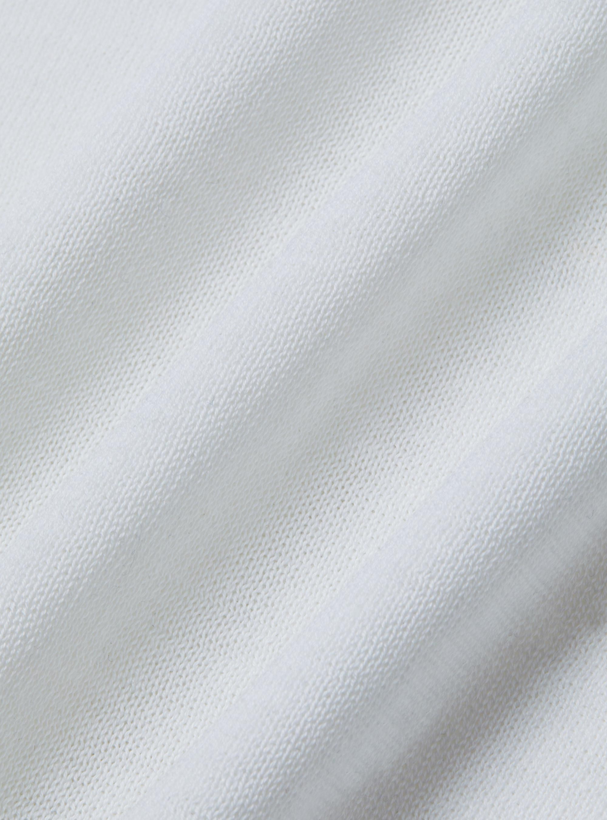 Cotton and silk polo shirt, WHITE