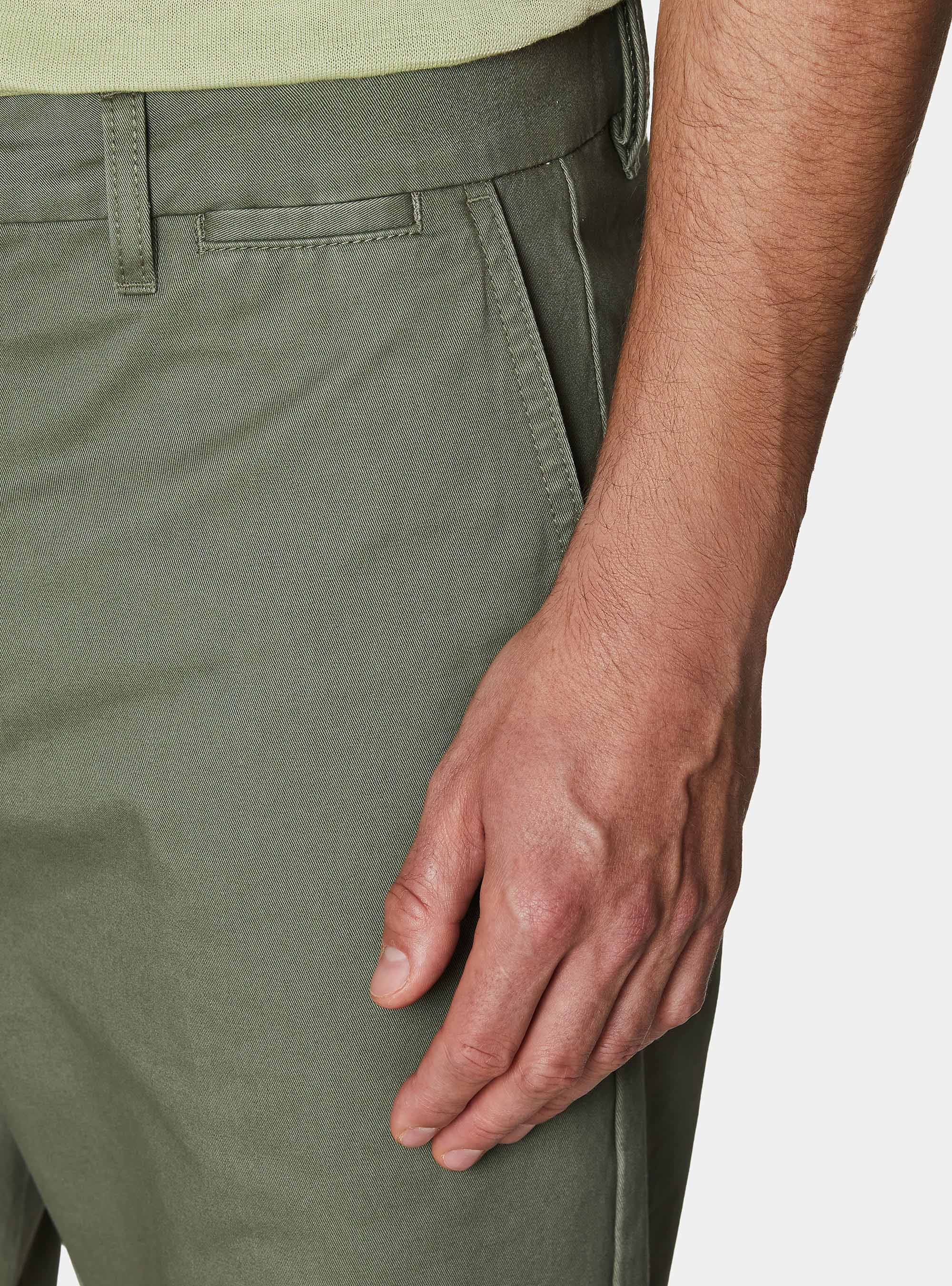 Bermudas de algod&oacute;n twill, SALVIA 0602C