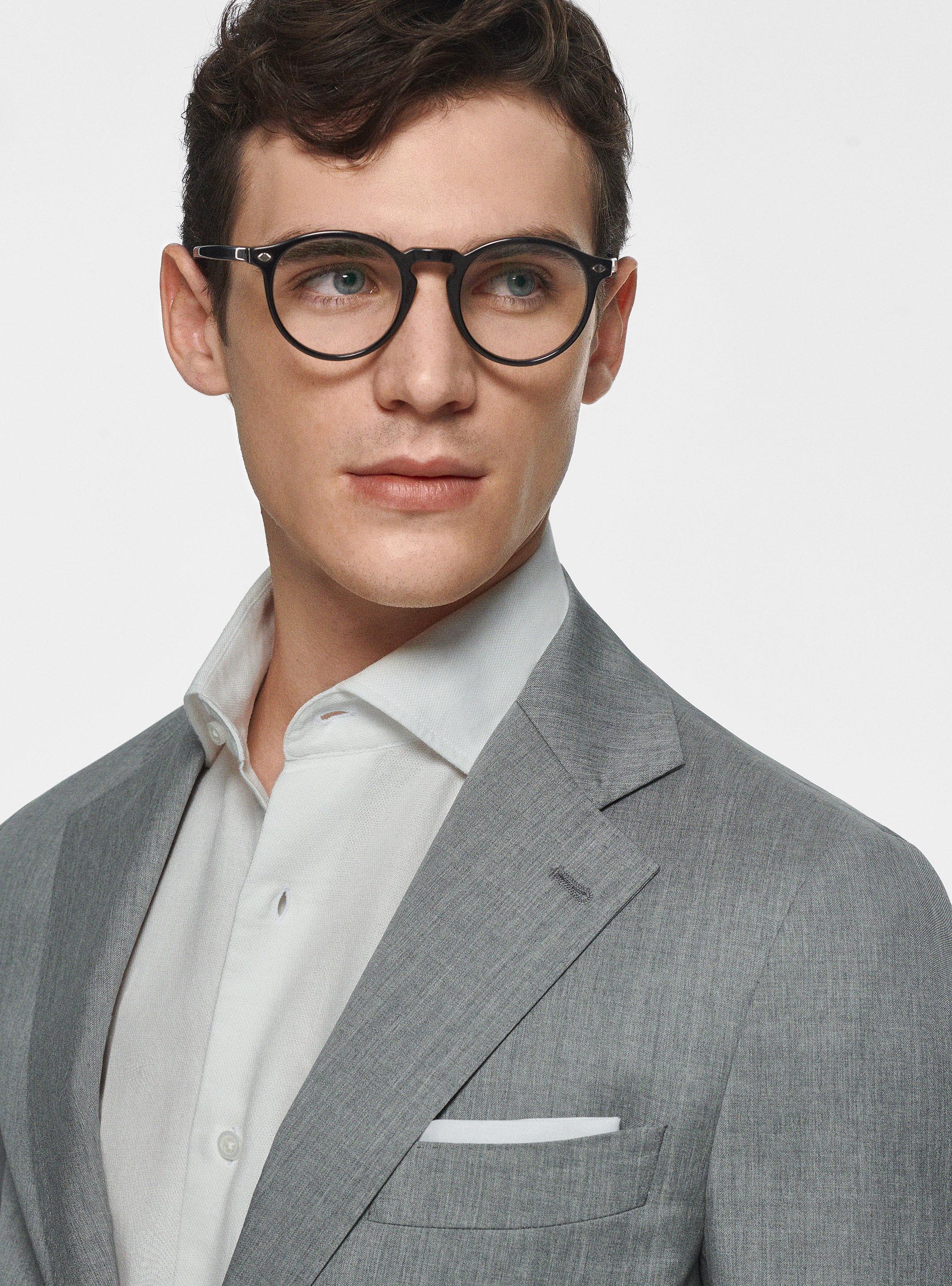 Pure 110's superfine wool blazer, LIGHT GREY MELANGE