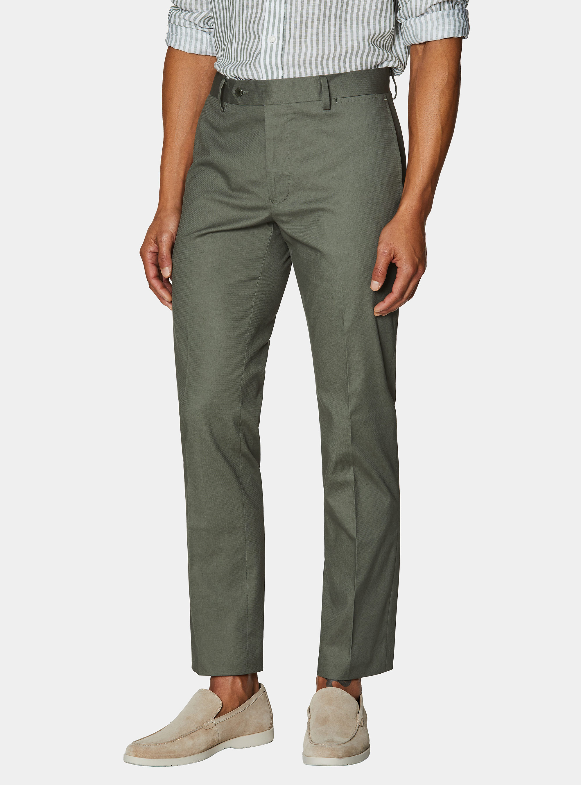 Cotton suit trousers, SALVIA 0602C