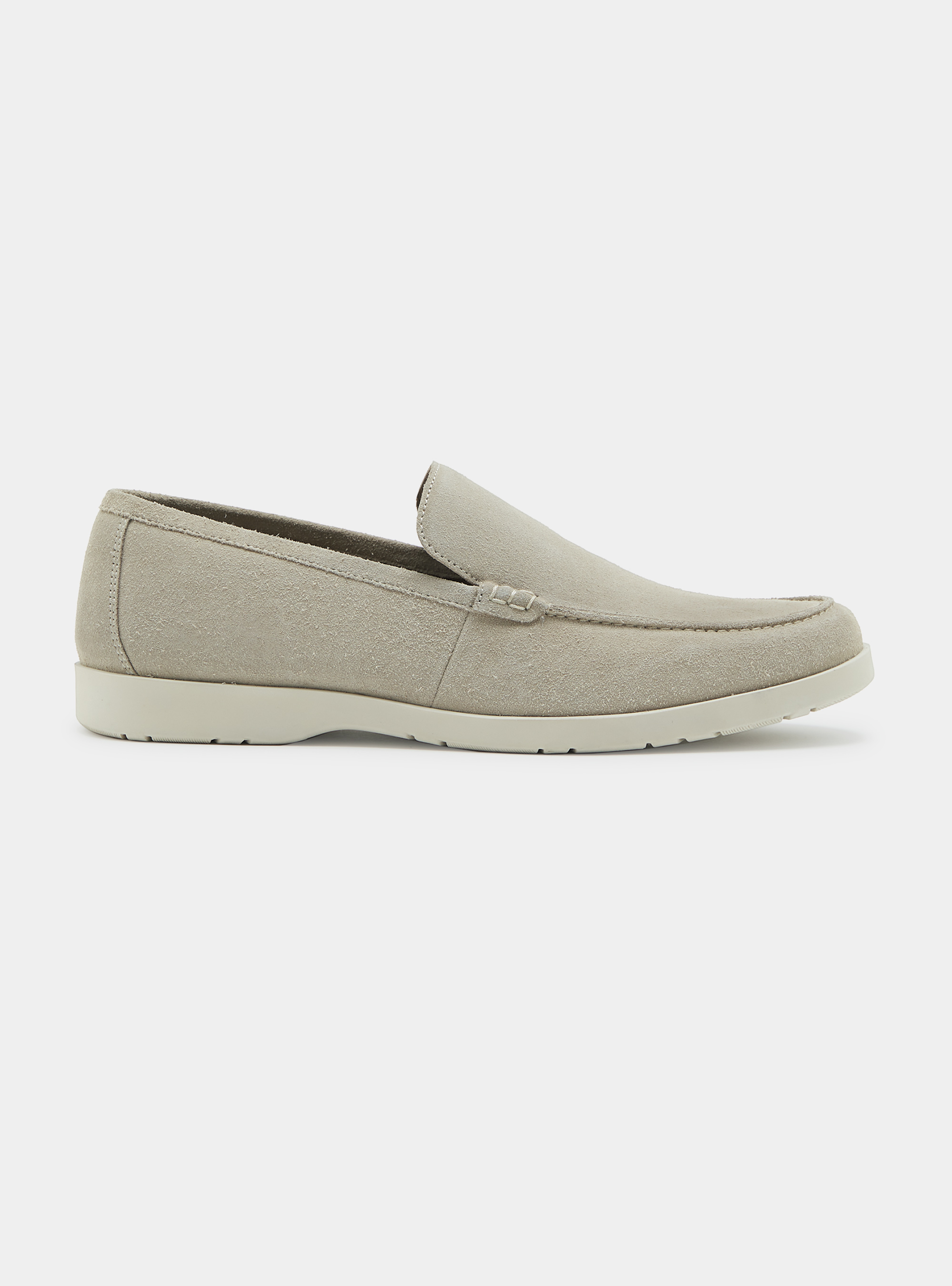Suede loafers, ECRU