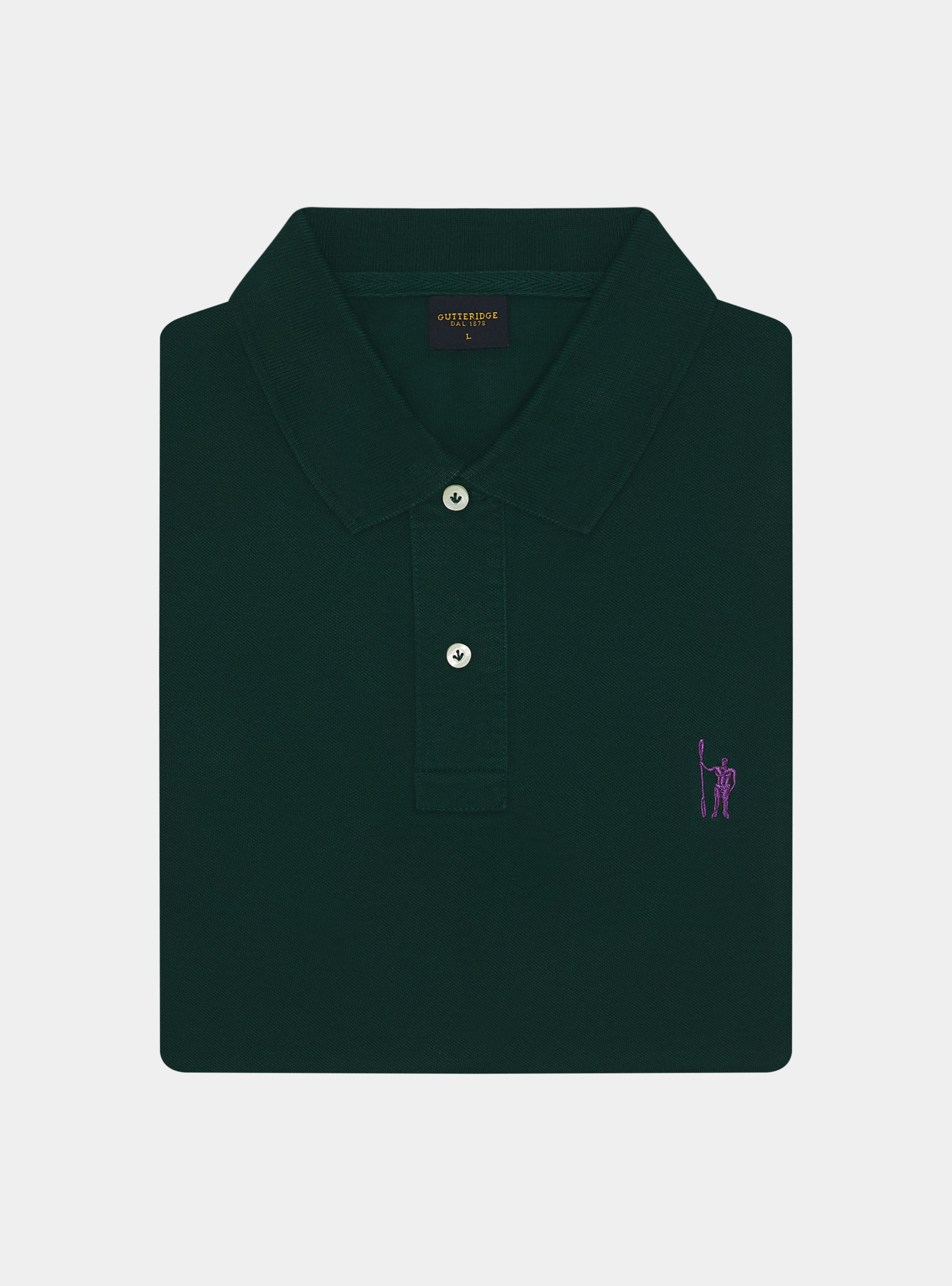 Piqu&eacute; polo shirt with embroidery, OLIVE
