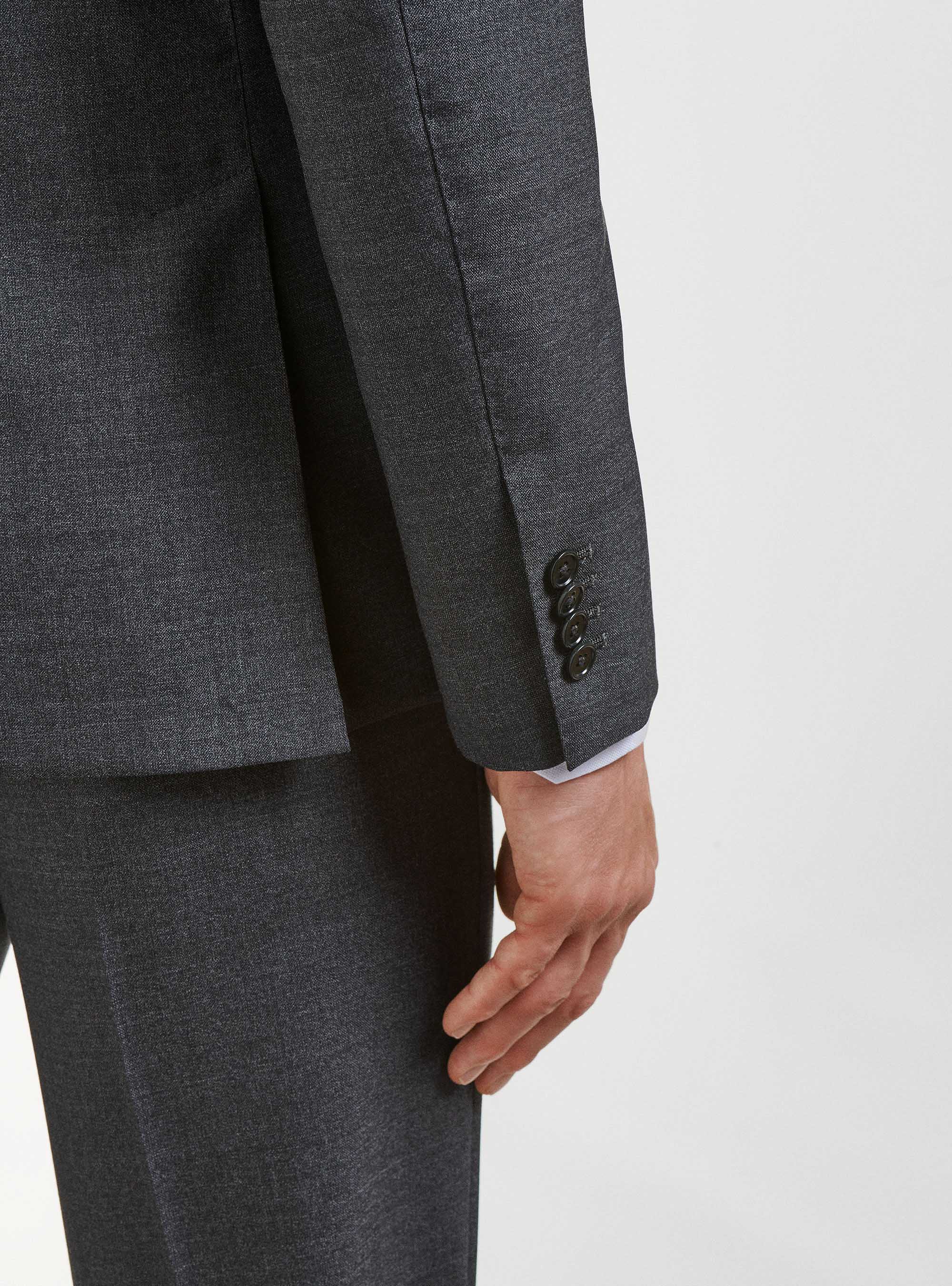 Pure wool suit blazer Vitale Barberis Canonico, ASPHALT GREY