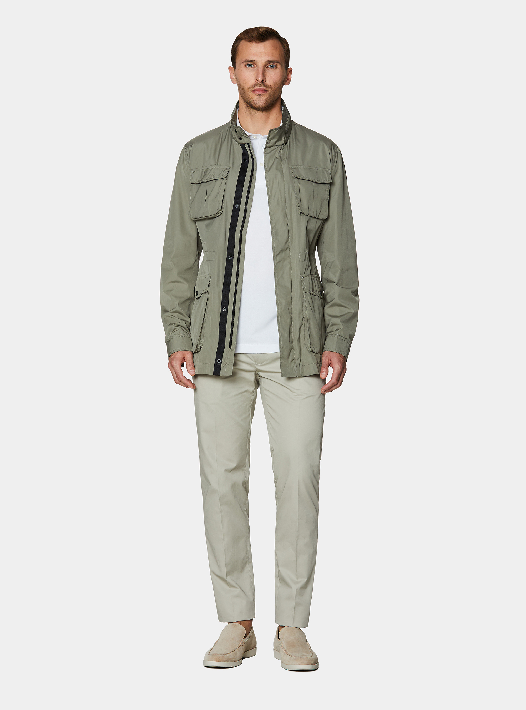Field jacket in technical fabric, SALVIA 0602C