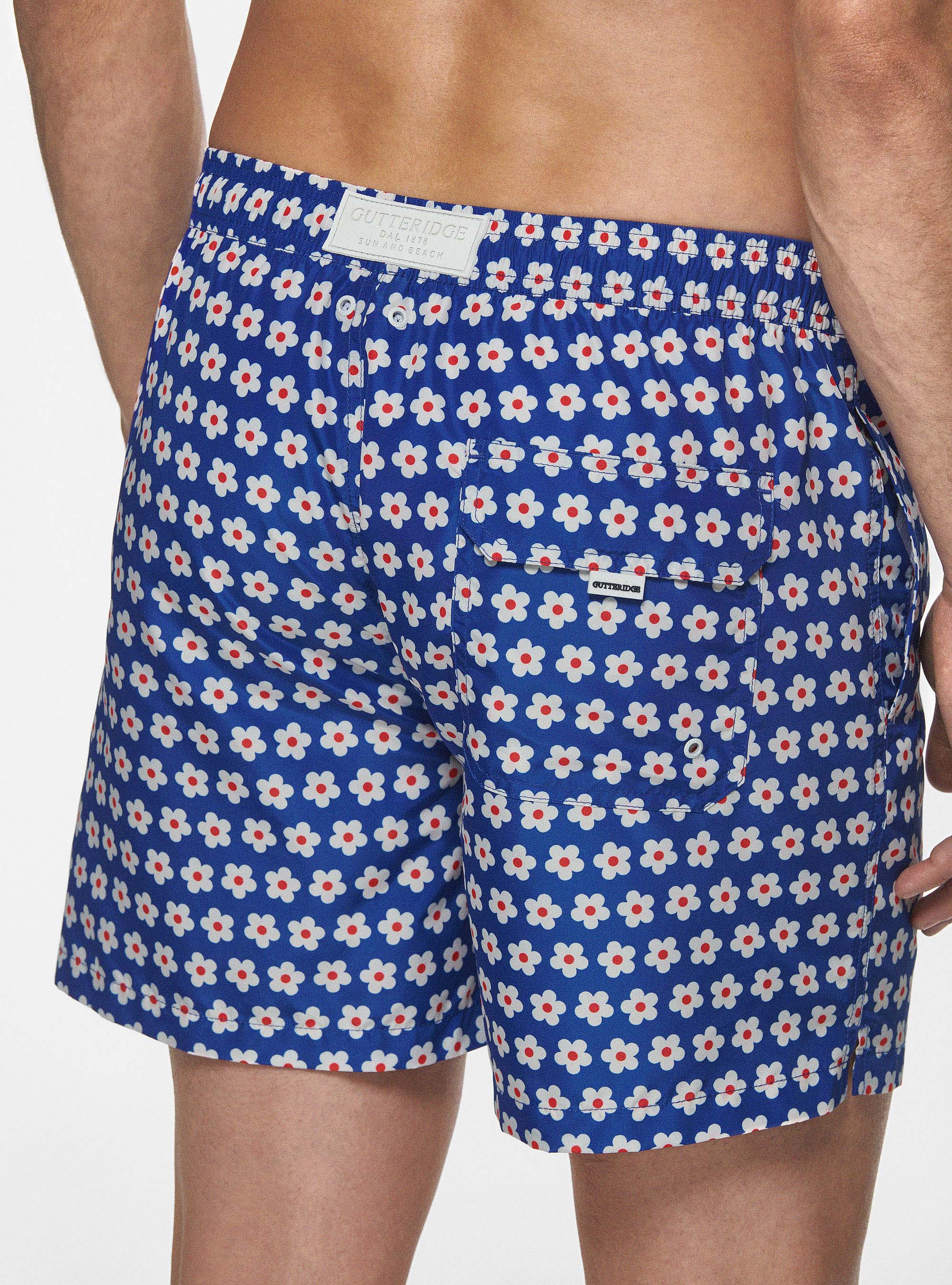 Swimwear with daisies, BLUE