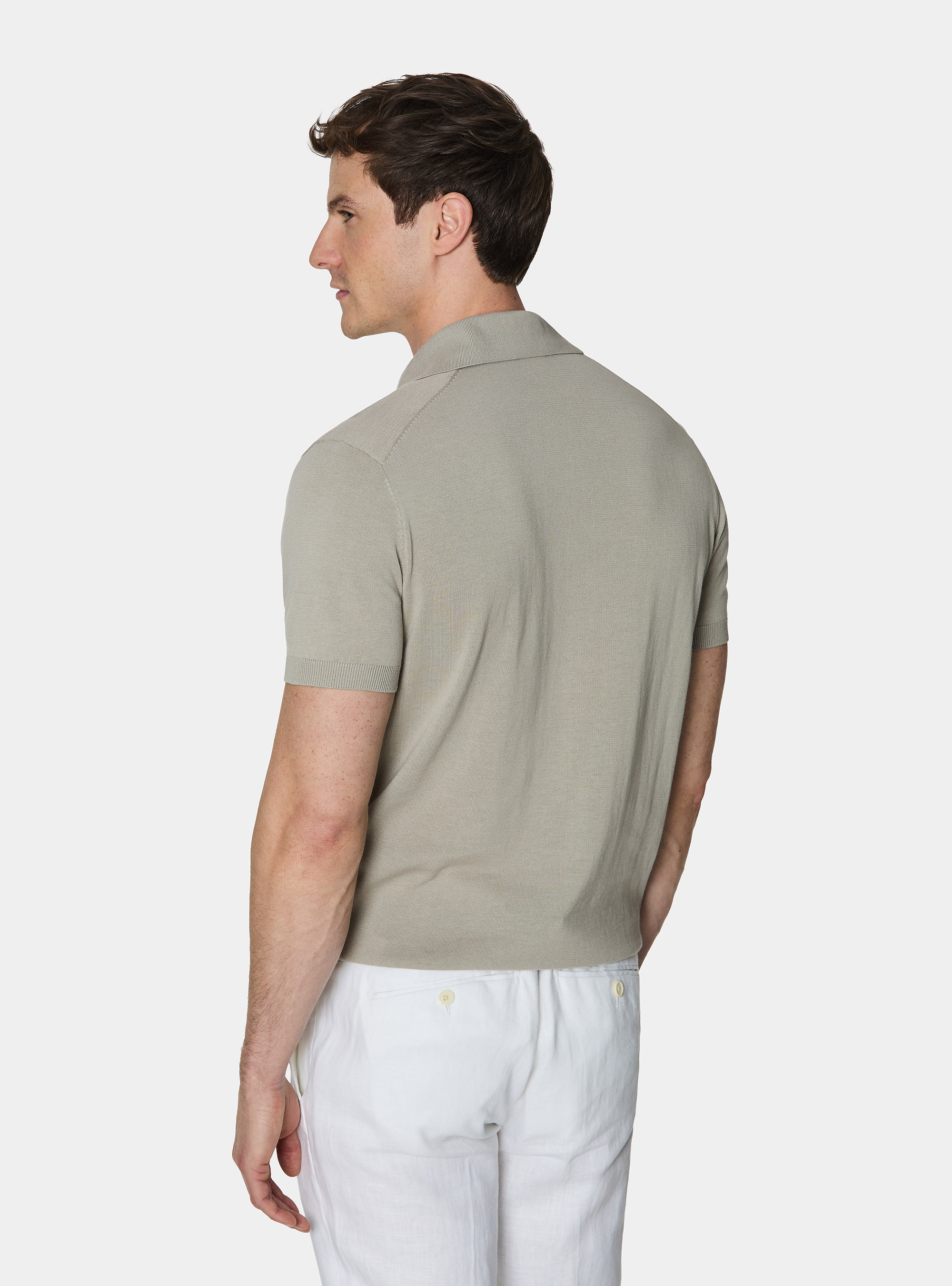 Poloshirt aus extrafeinem Baumwollstrick, SABBIA 0561C