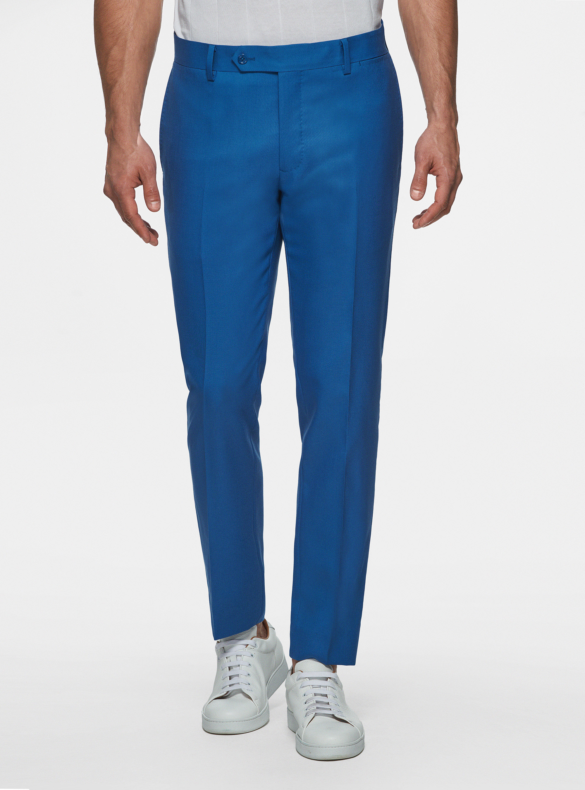 Pantalon en pure laine Vitale Barberis Canonico, 0226C CERULEO