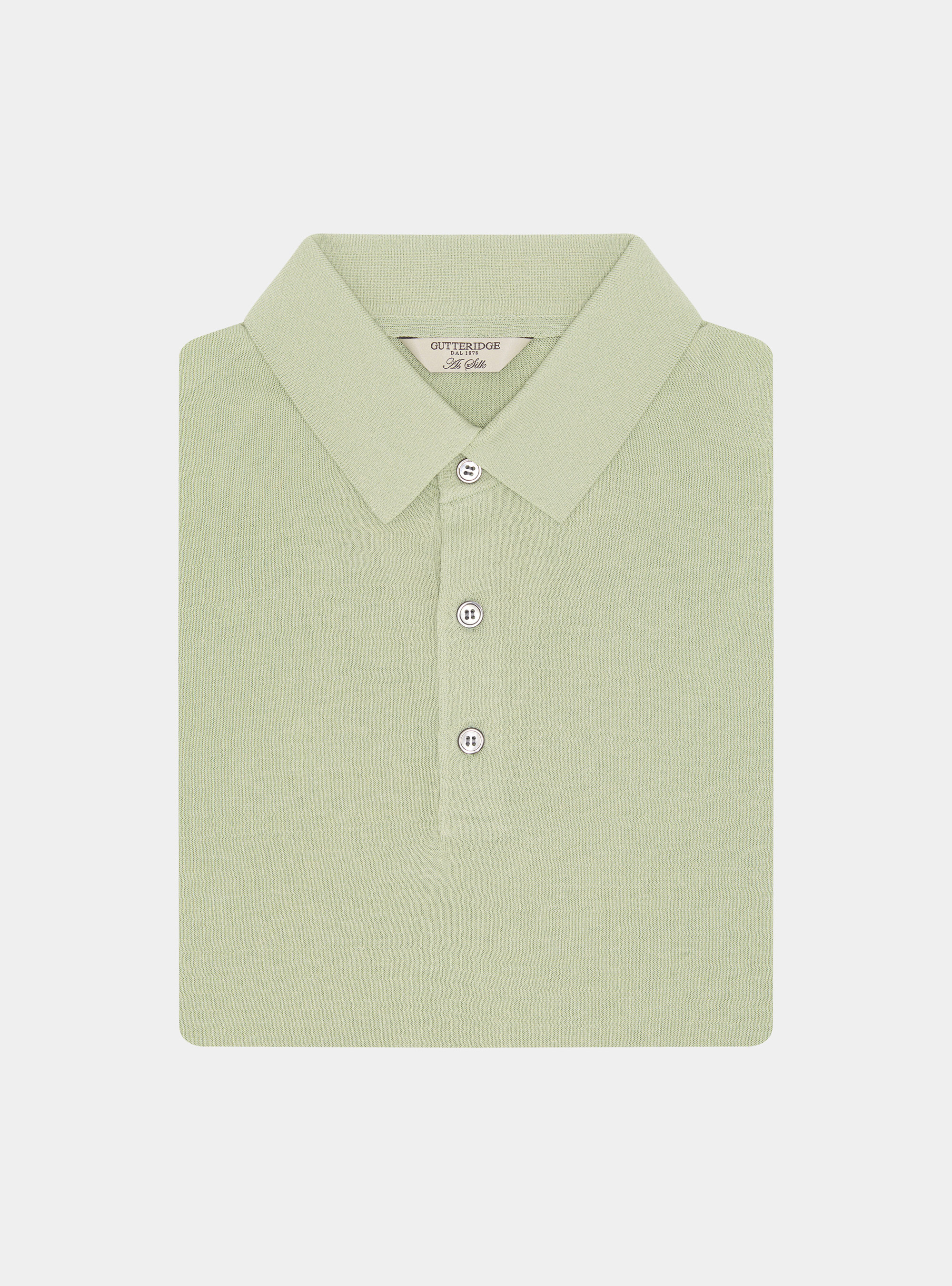 Polo de algod&oacute;n y seda, 0620C VERDE CHIARO