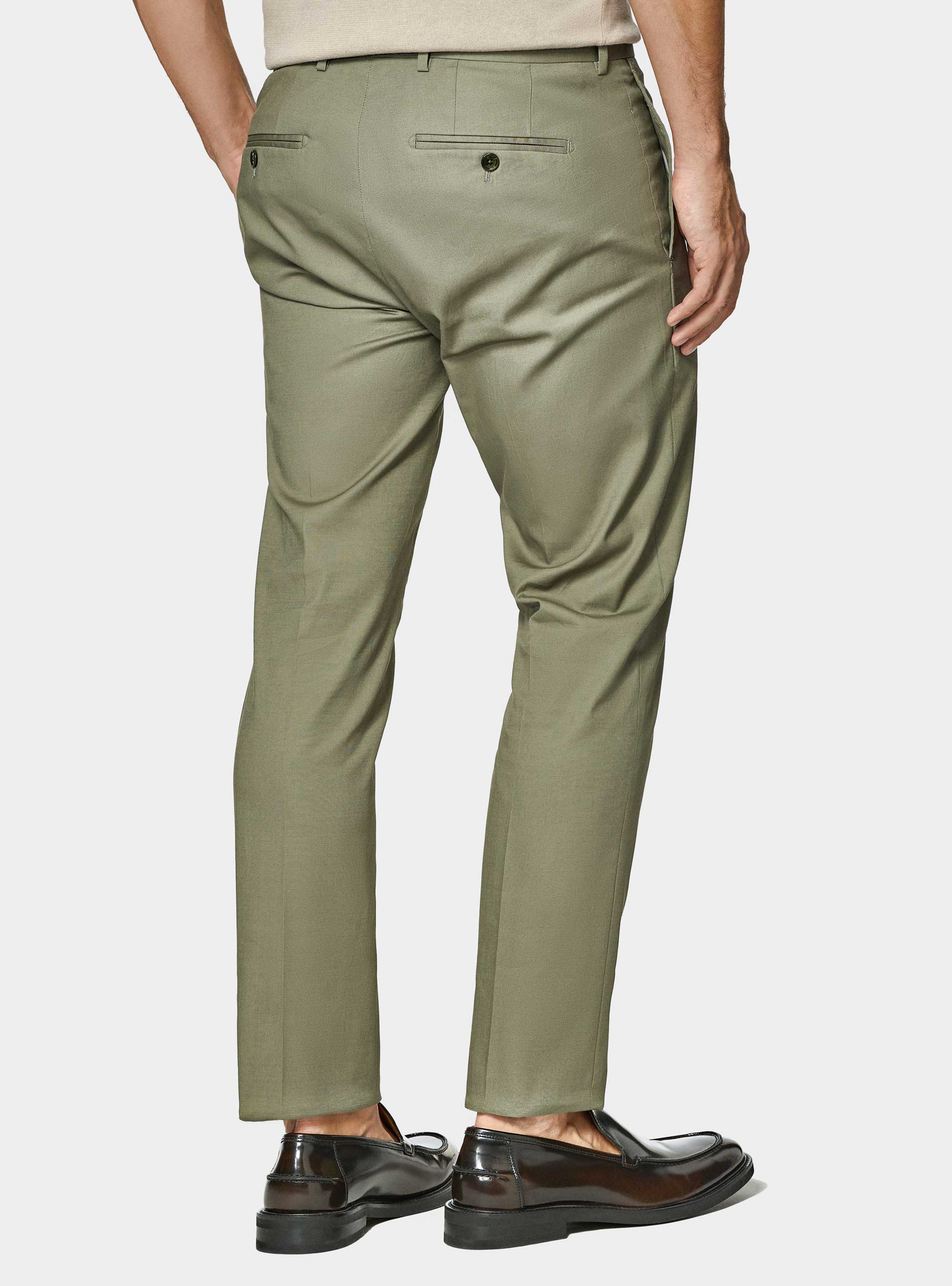 Armoured cotton suit trousers, SALVIA 0602C
