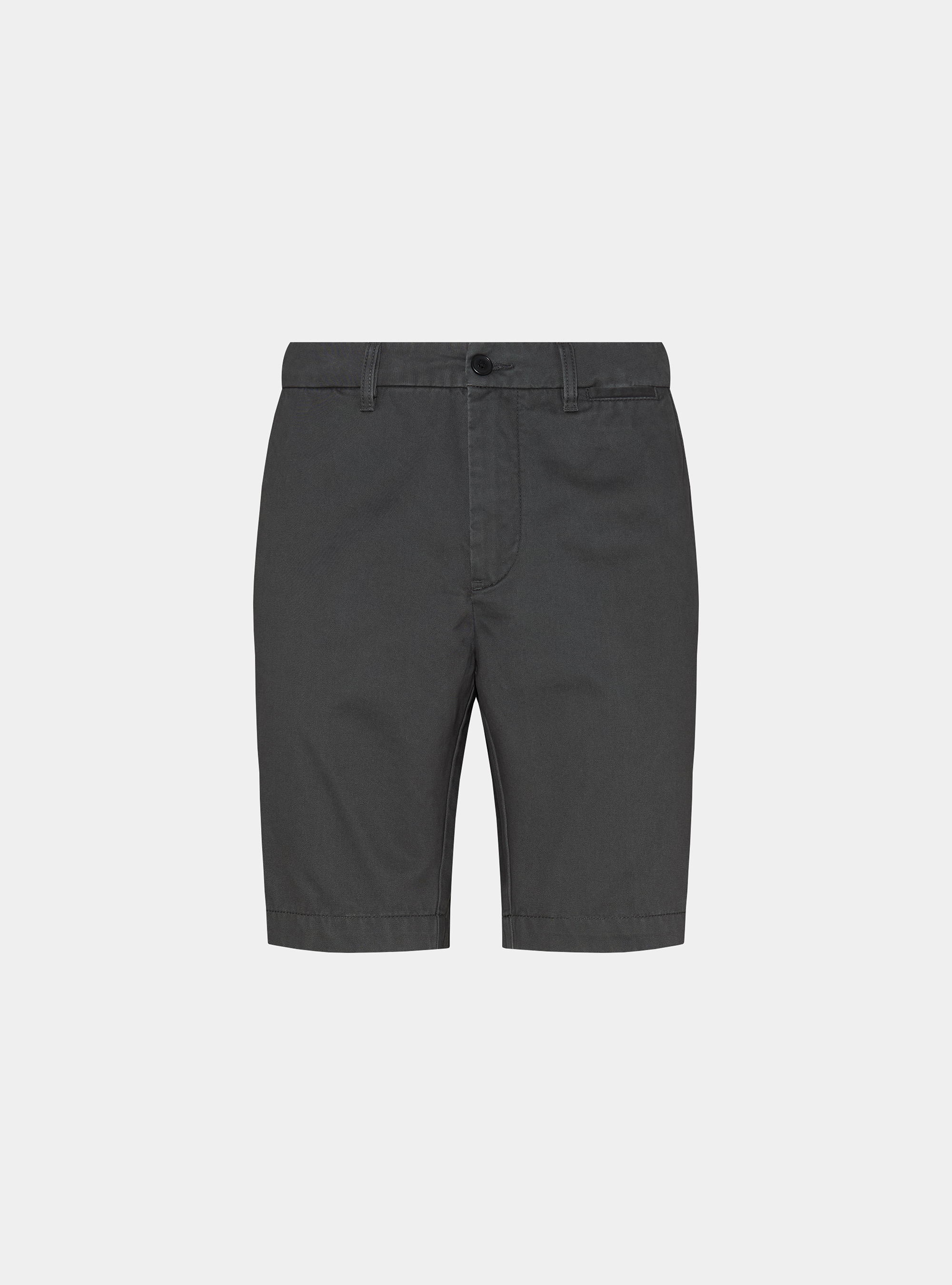 Cotton twill chino Bermuda shorts, ASPHALT GREY