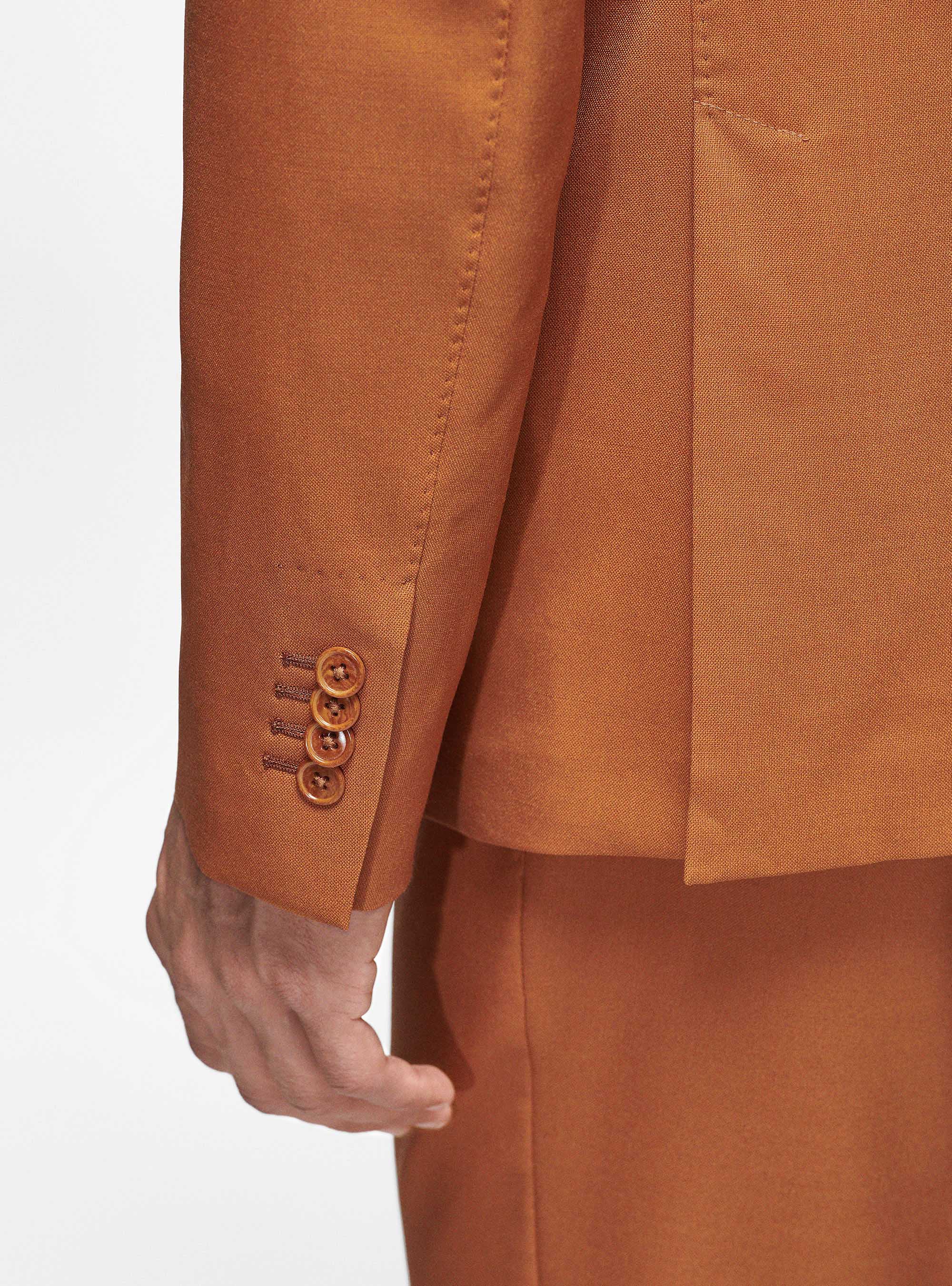 Vitale Barberis Canonico pure wool blazer, 0522C CARAMELLO