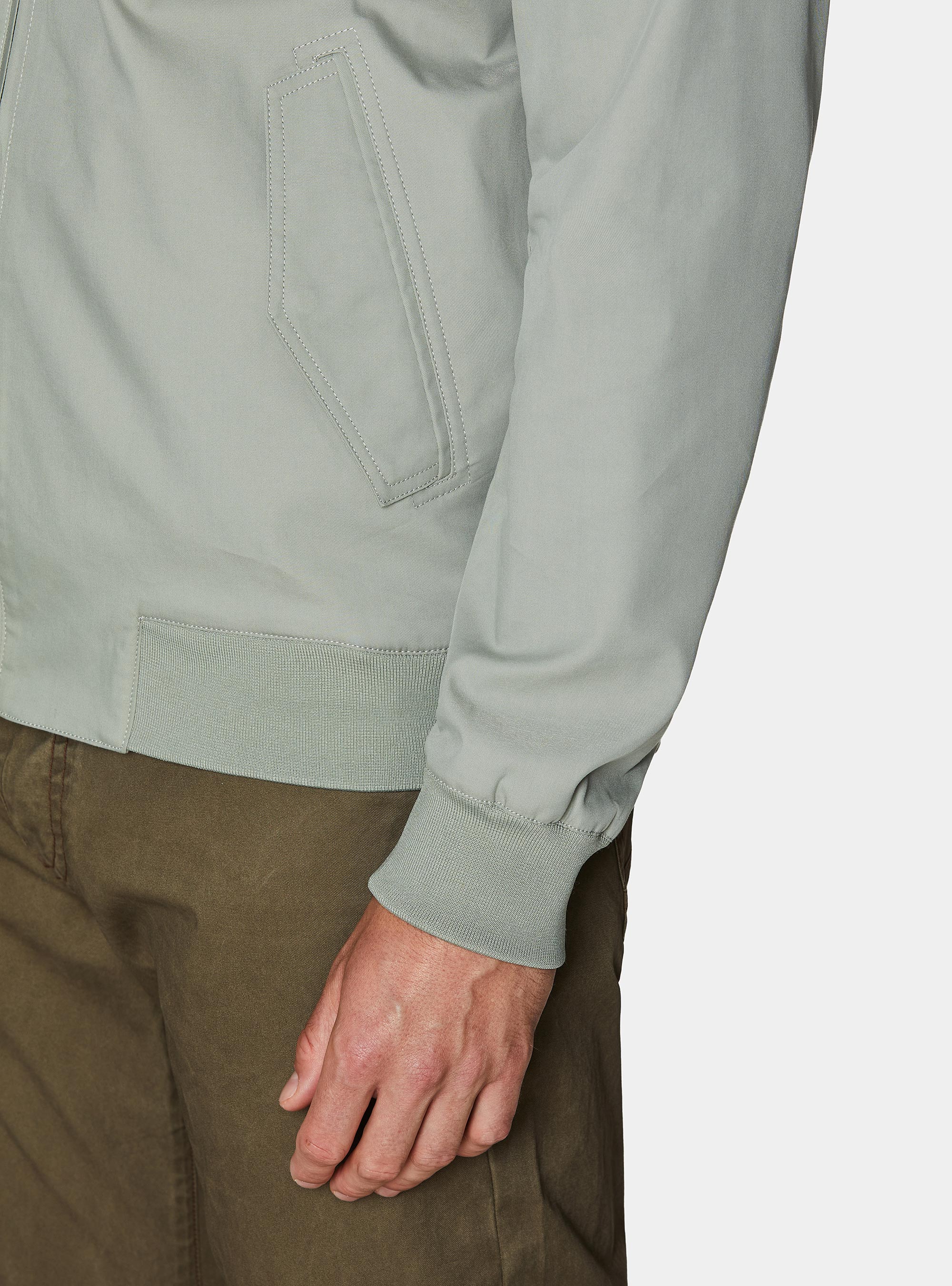 Blouson en coton m&eacute;lang&eacute;, SALVIA 0602C
