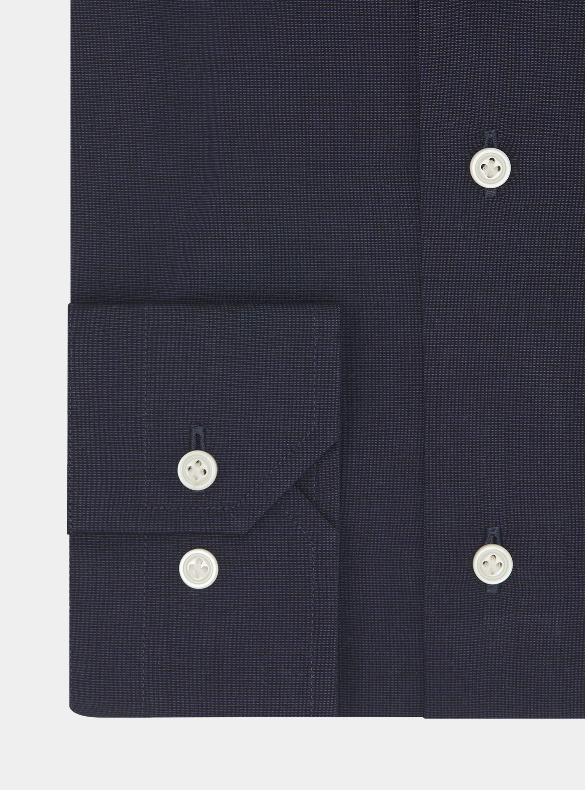 Chemise en coton fil &agrave; fil, BLEU MARINE