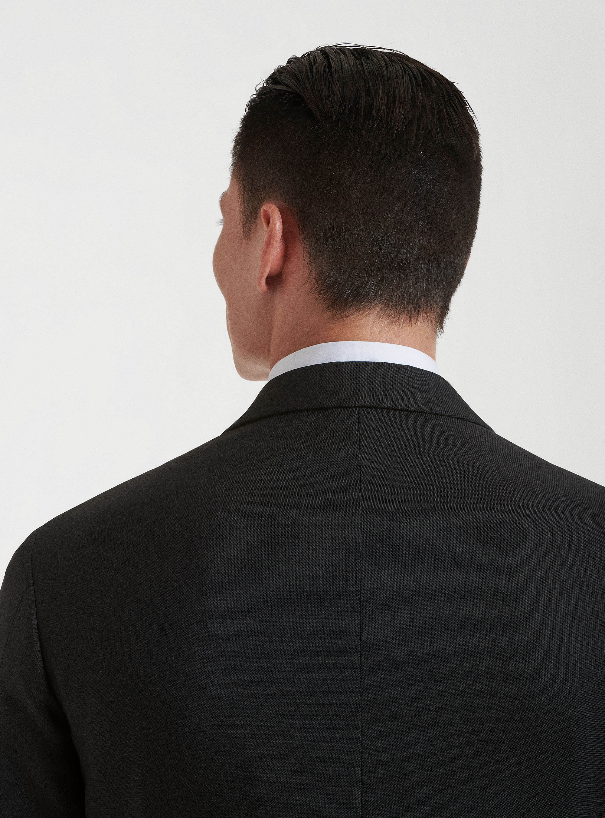 Pure wool tuxedo blazer Vitale Barberis Canonico, BLACK