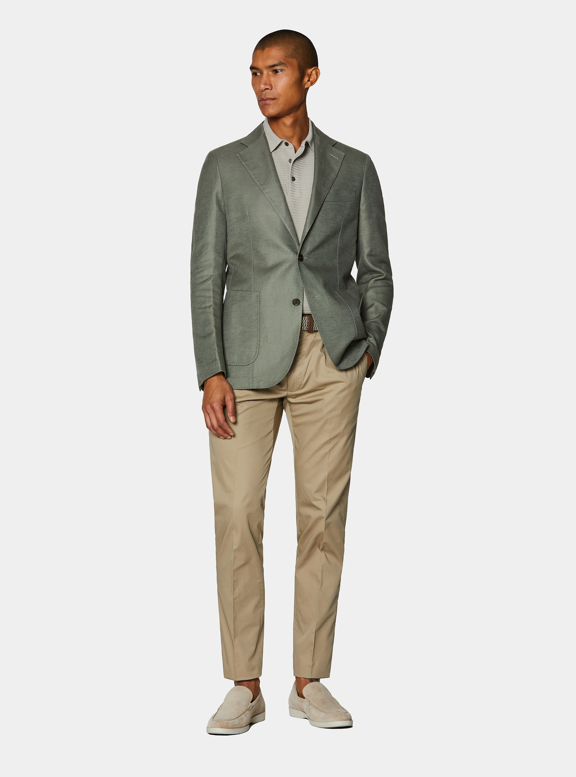 Pure wool hopsack blazer, SALVIA 0602C