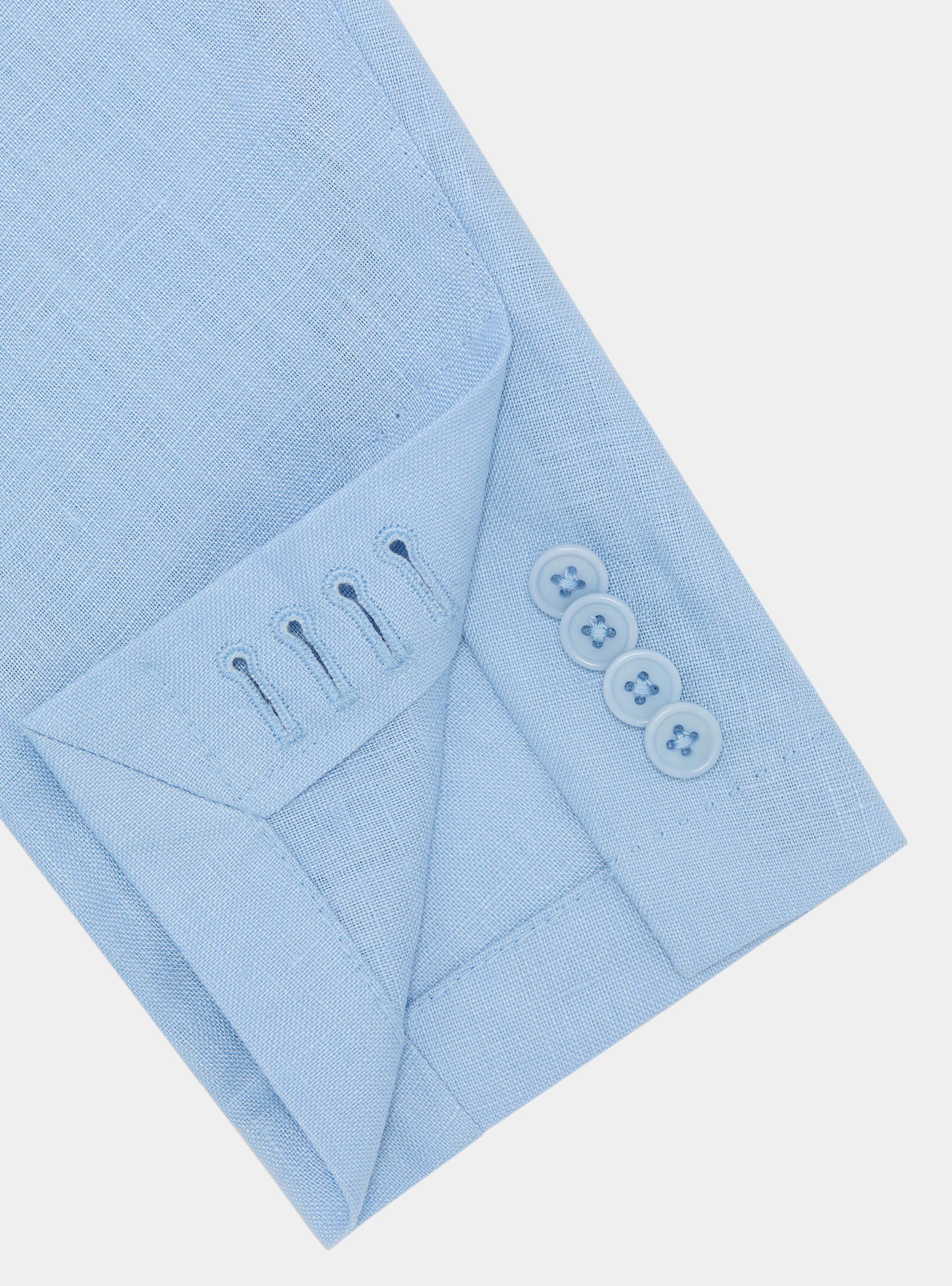 Pure linen suit blazer, 0266C AZZURRO