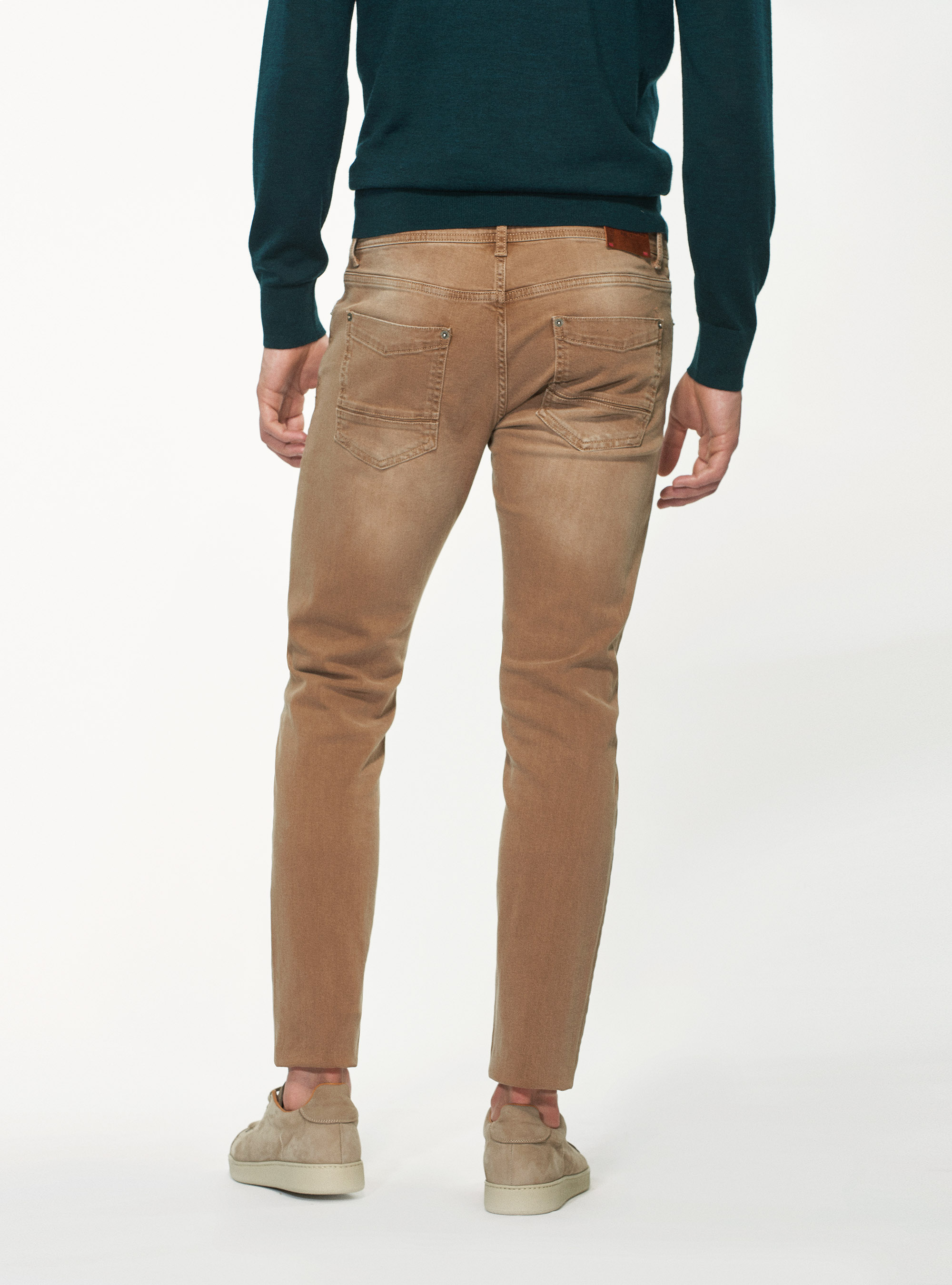 Jeans tailor fit colorati, SABBIA