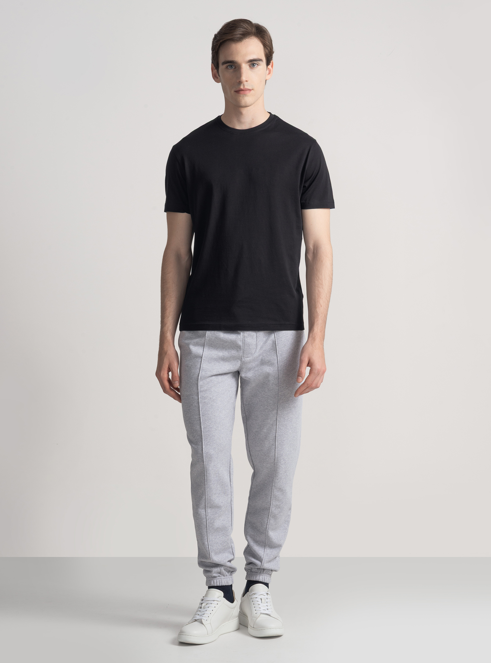 GT01 trousers in fleece, GRIGIO MELANGE 0151C