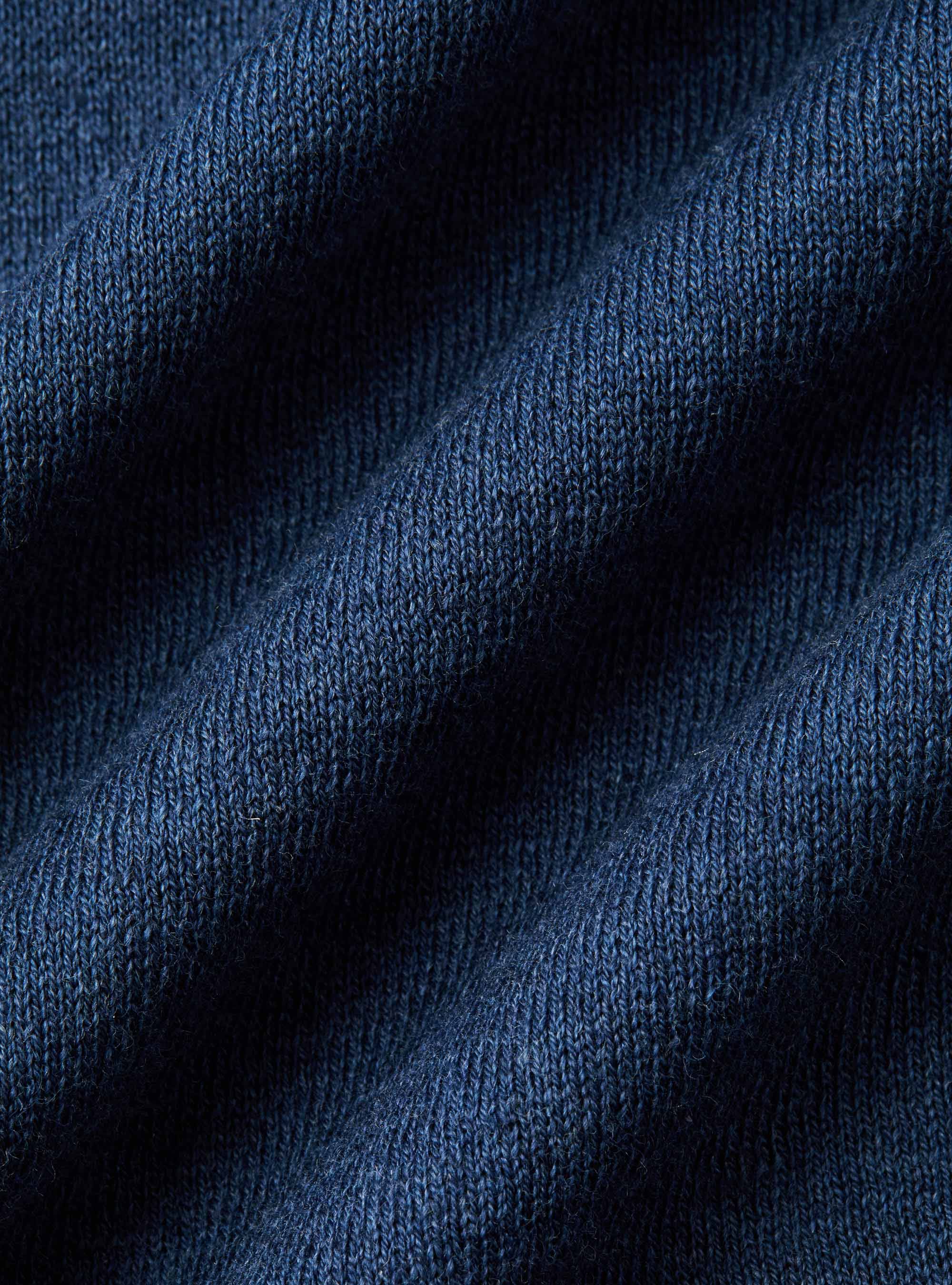 Cotton silk and cashmere crew neck sweater, INK