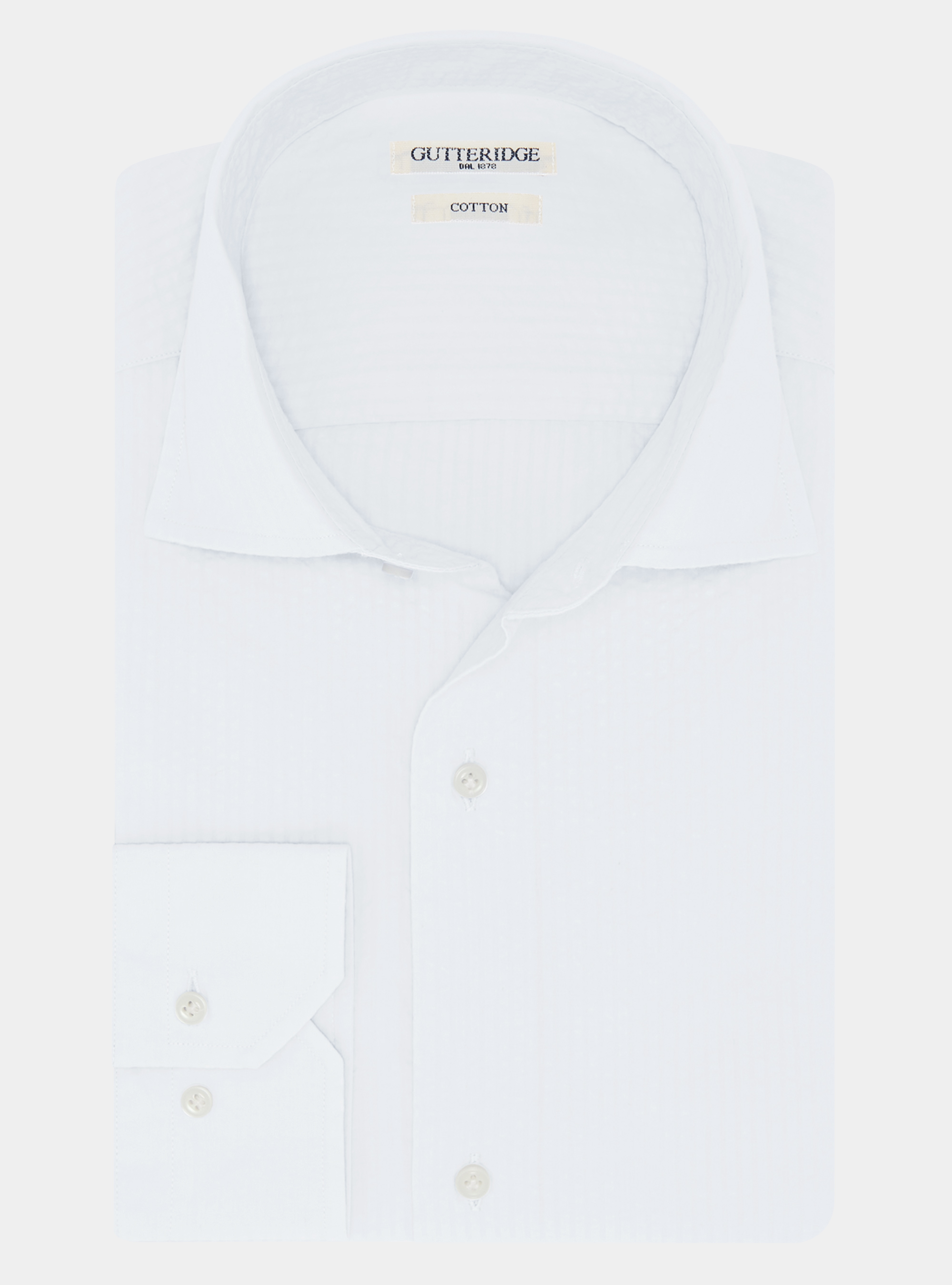 Pure cotton seersucker shirt, WHITE