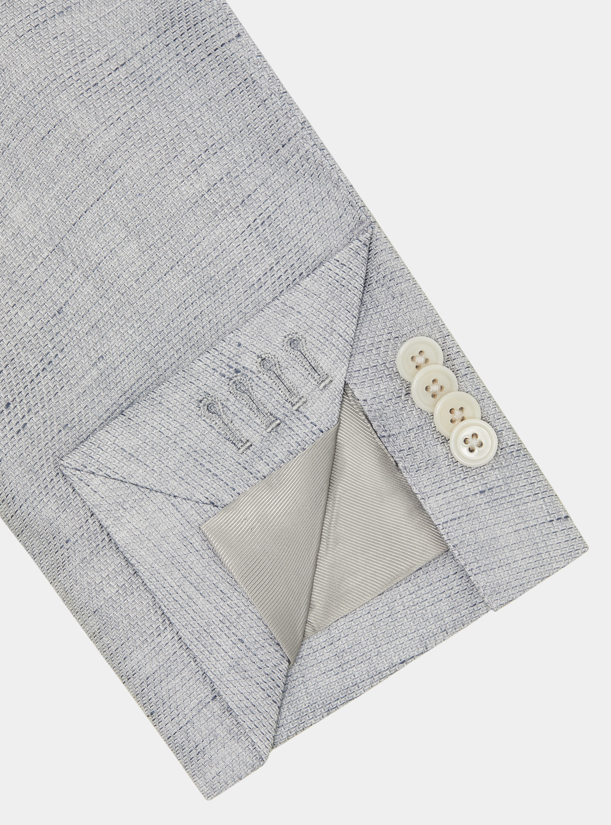 Giacca in misto lino e cotone, GRIGIO CHIARO 0256C