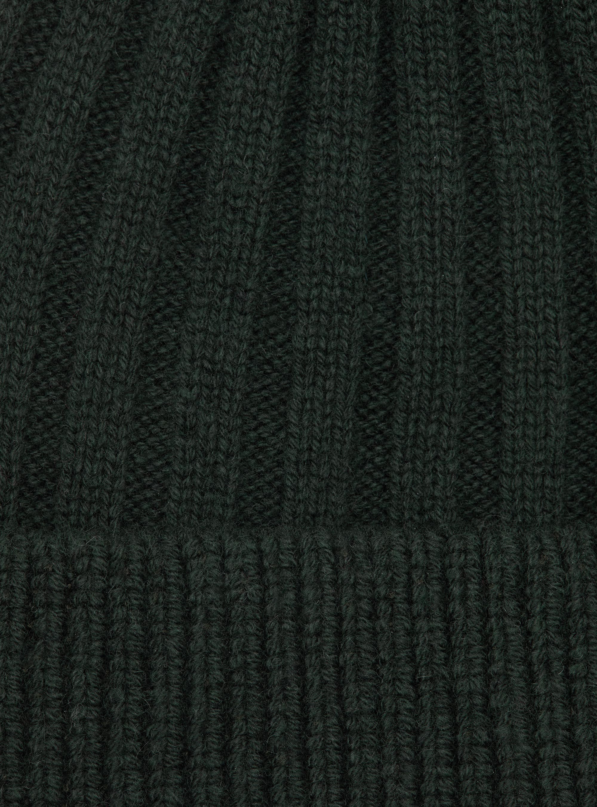 English rib cashmere blend hat, GREEN
