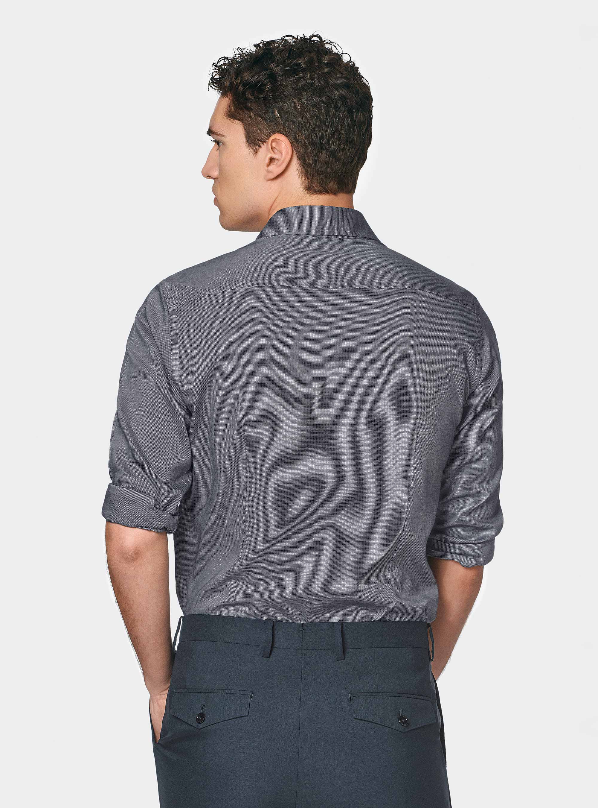 Camicia in cotone oxford, BLU NAVY