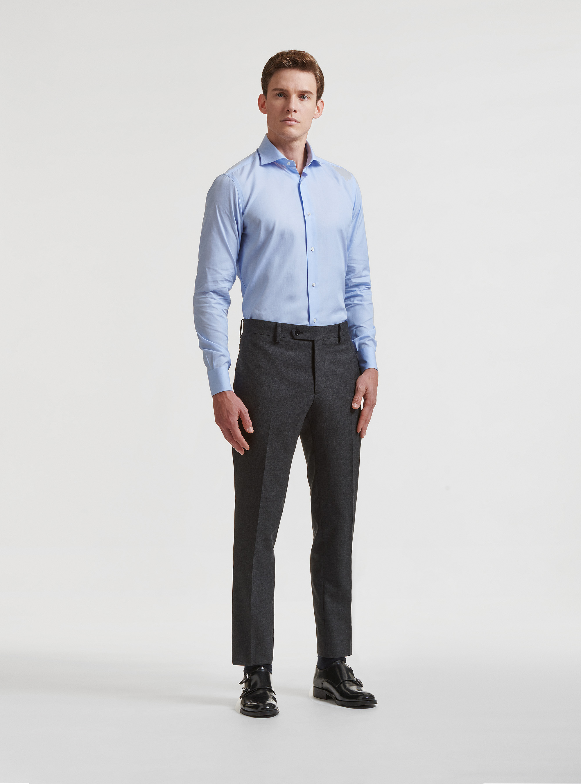Anzughose aus reiner Wolle Vitale Barberis Canonico, ASFALTO 0115C