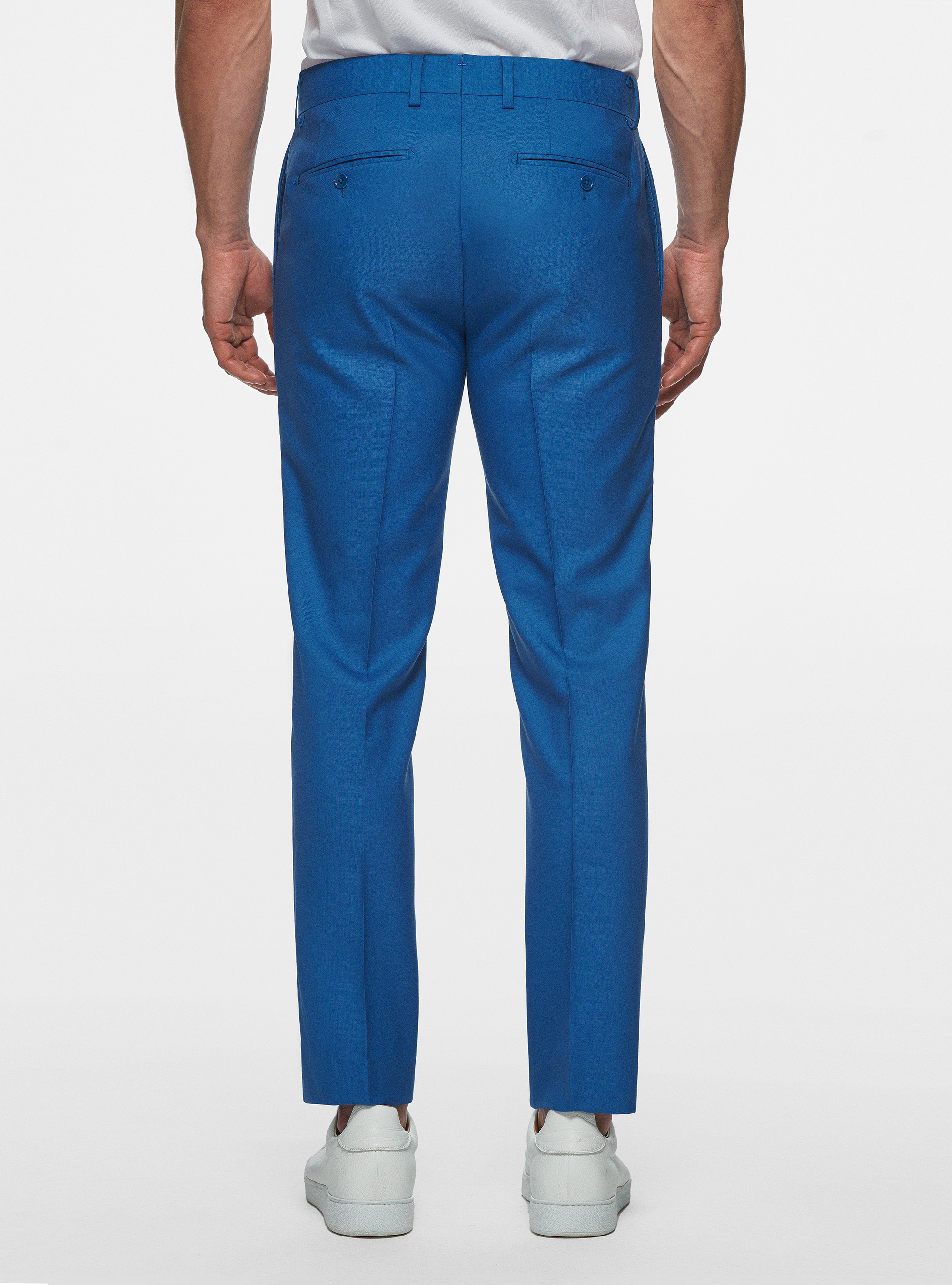 Pantalon en pure laine Vitale Barberis Canonico, 0226C CERULEO