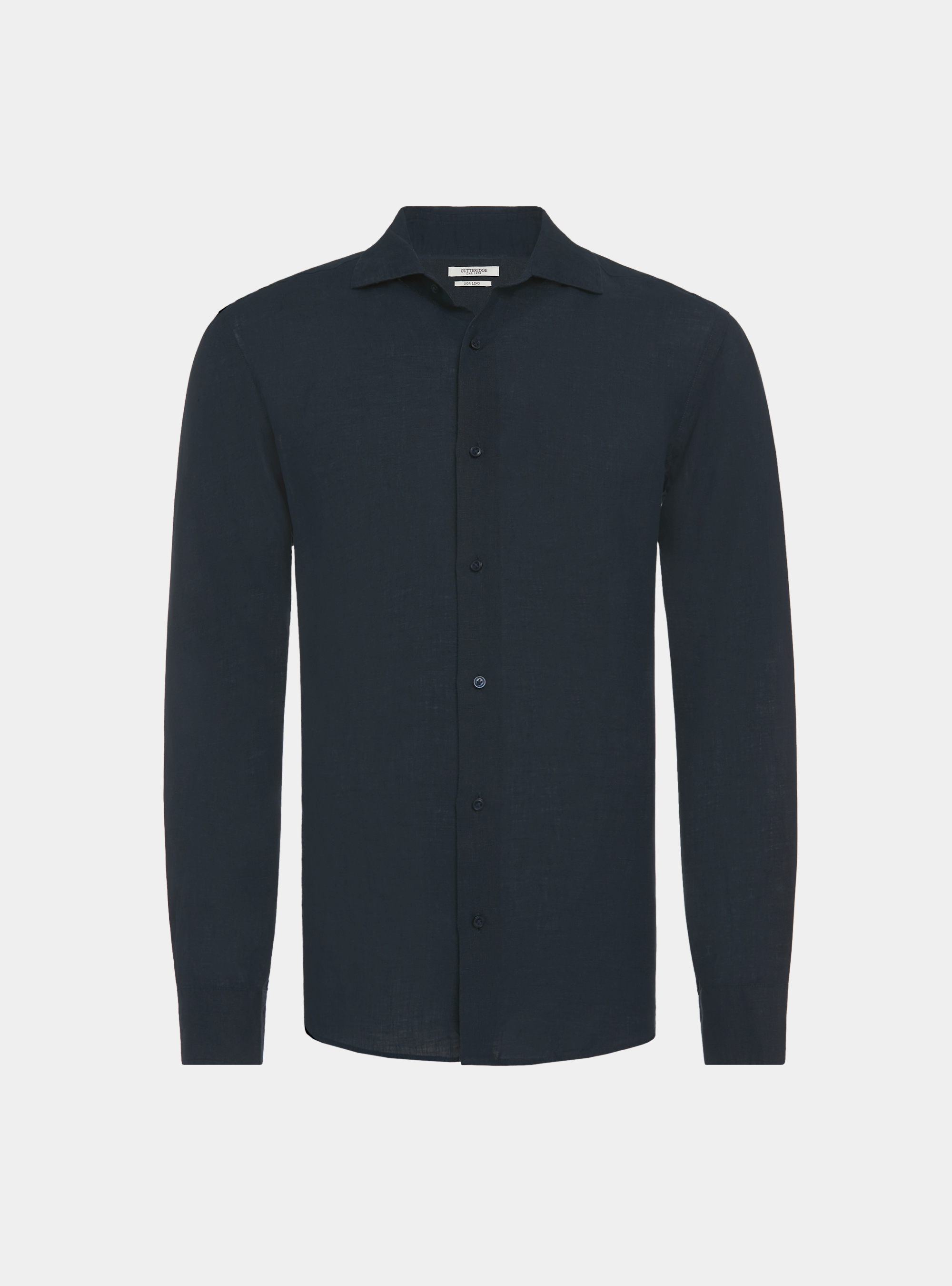 Camicia in puro lino, BLU NAVY