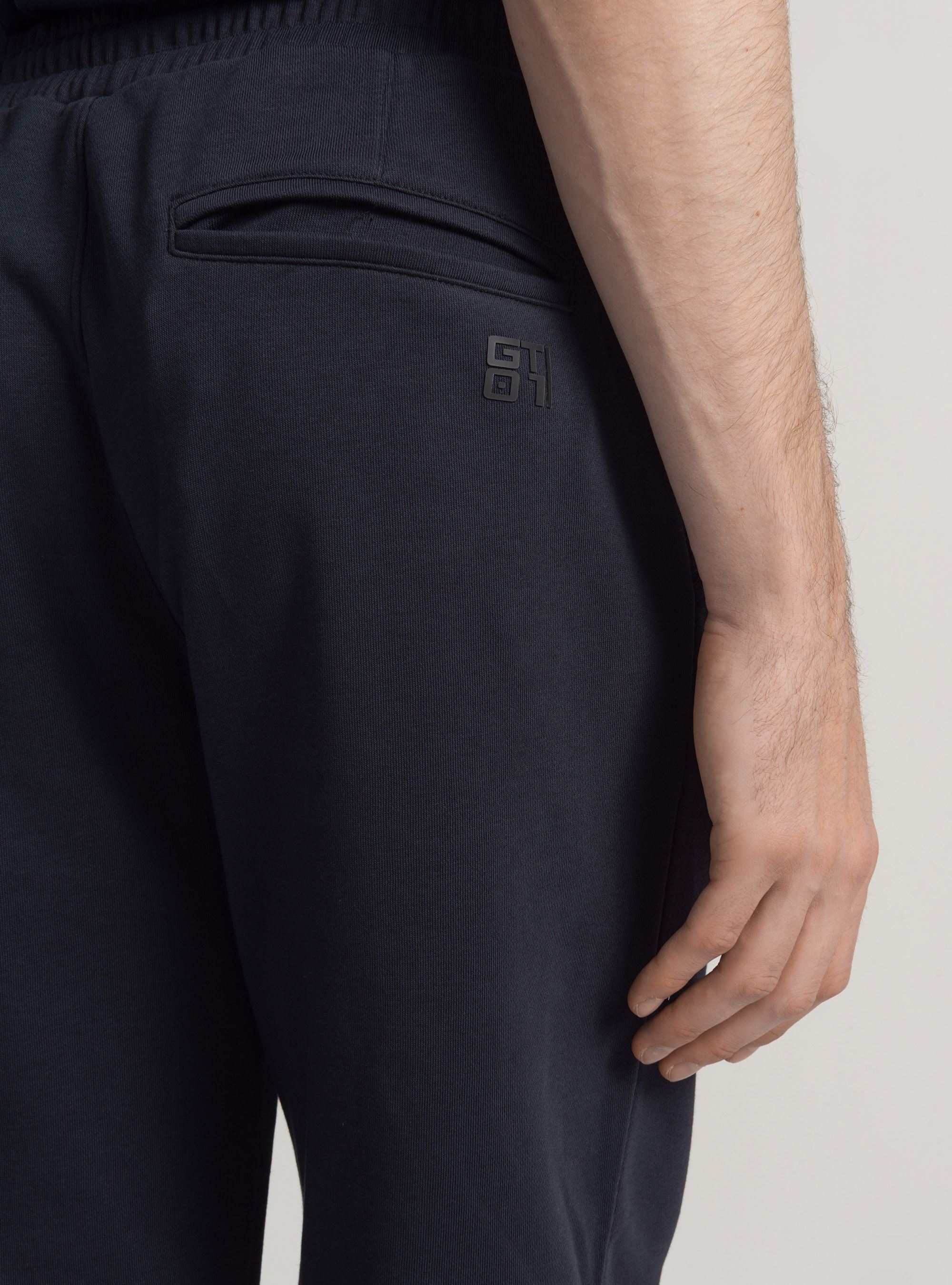 GT01 trousers in fleece, NAVY BLUE