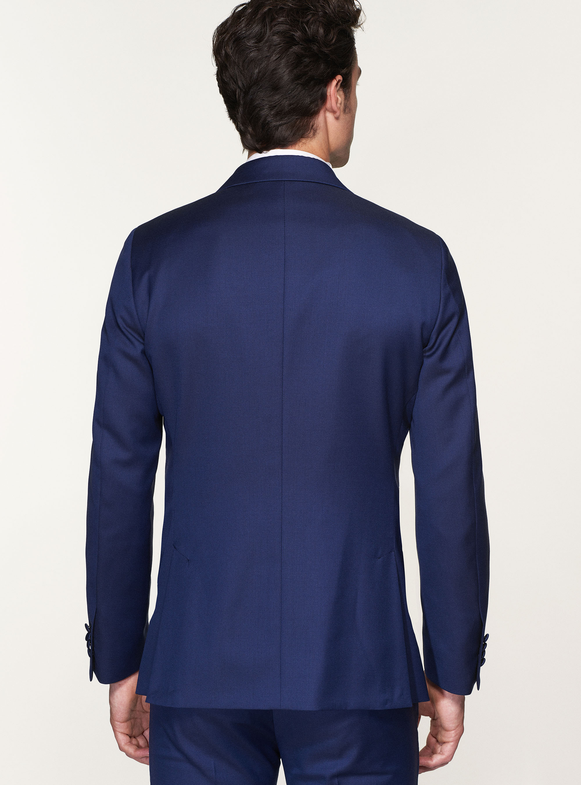 Pure superfine wool 110's Vitale Barberis Canonico tuxedo blazer, BASALT