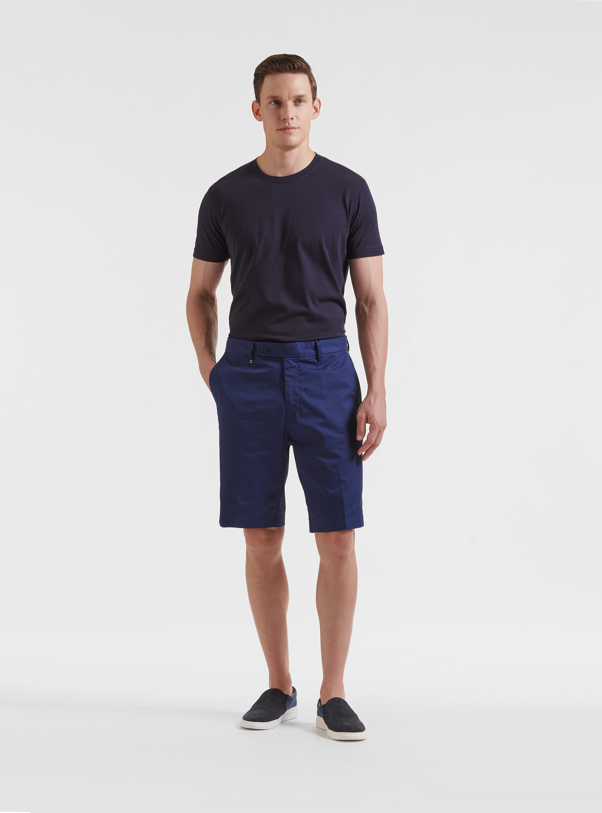 Lightweight twill shorts, BLUE
