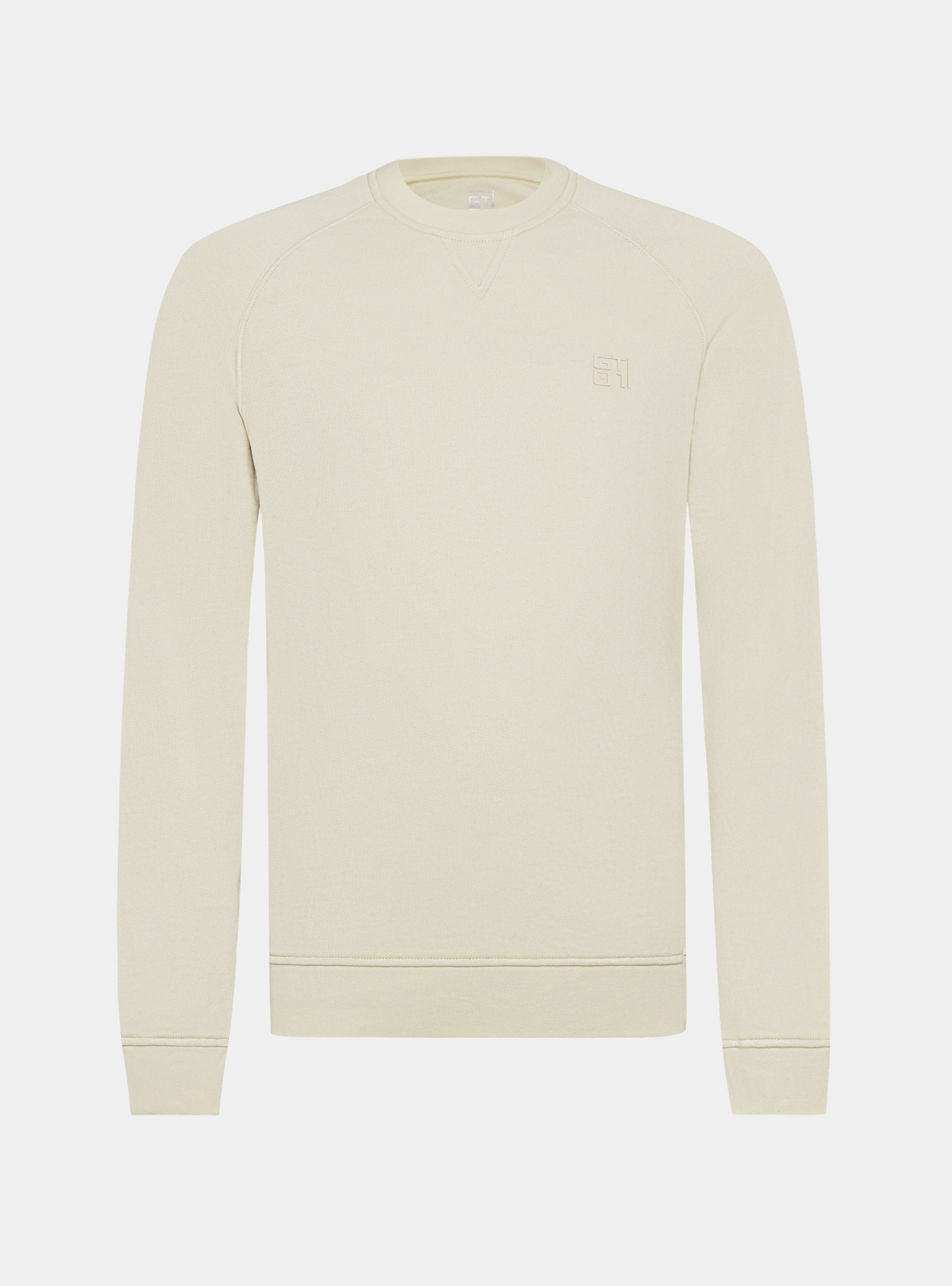 Sudadera b&aacute;sica de cuello redondo GT01, ECRU 0536C