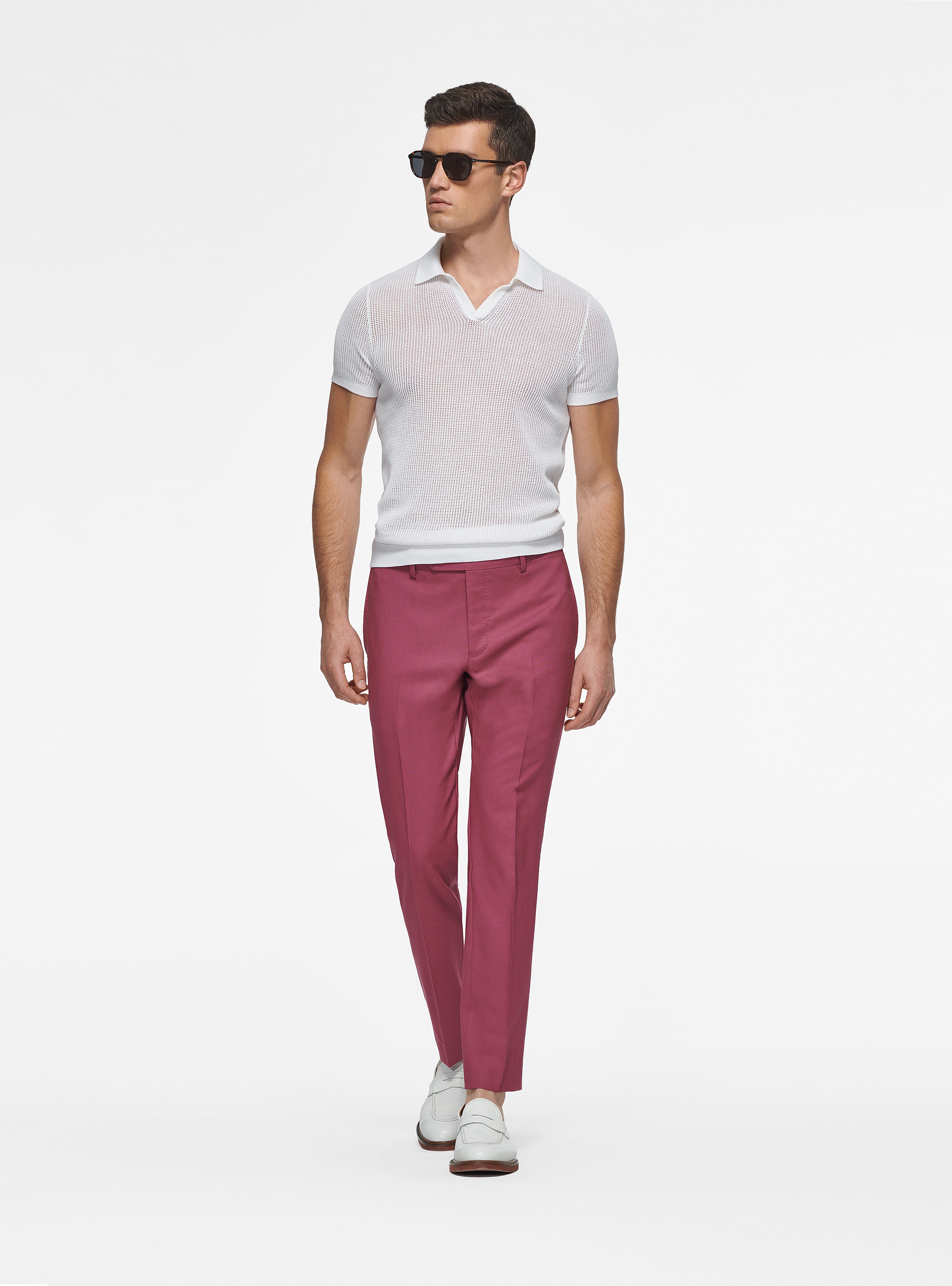 Pantalon en pure laine Vitale Barberis Canonico, OIGNON