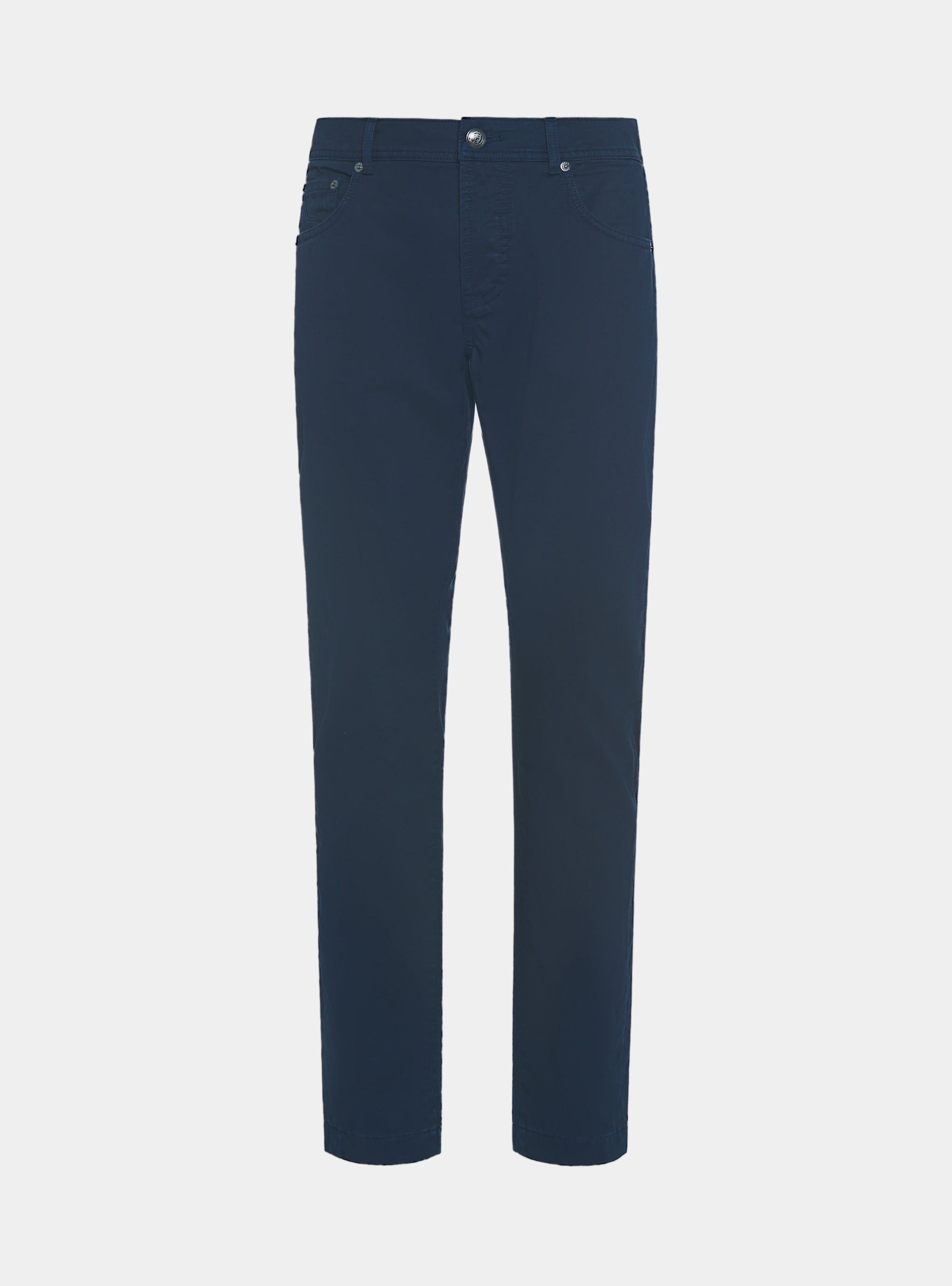 5-pocket trousers in cotton twill, NAVY BLUE