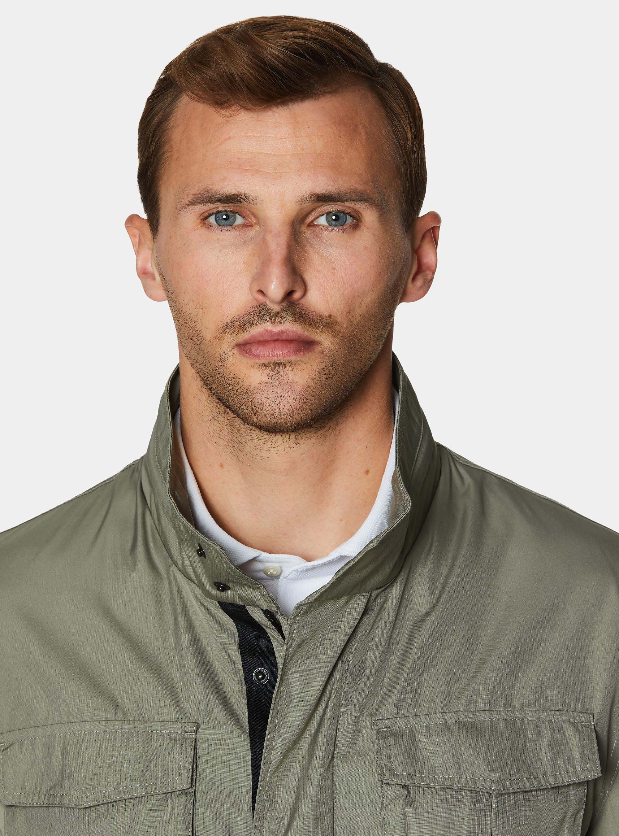Field jacket in technical fabric, SALVIA 0602C