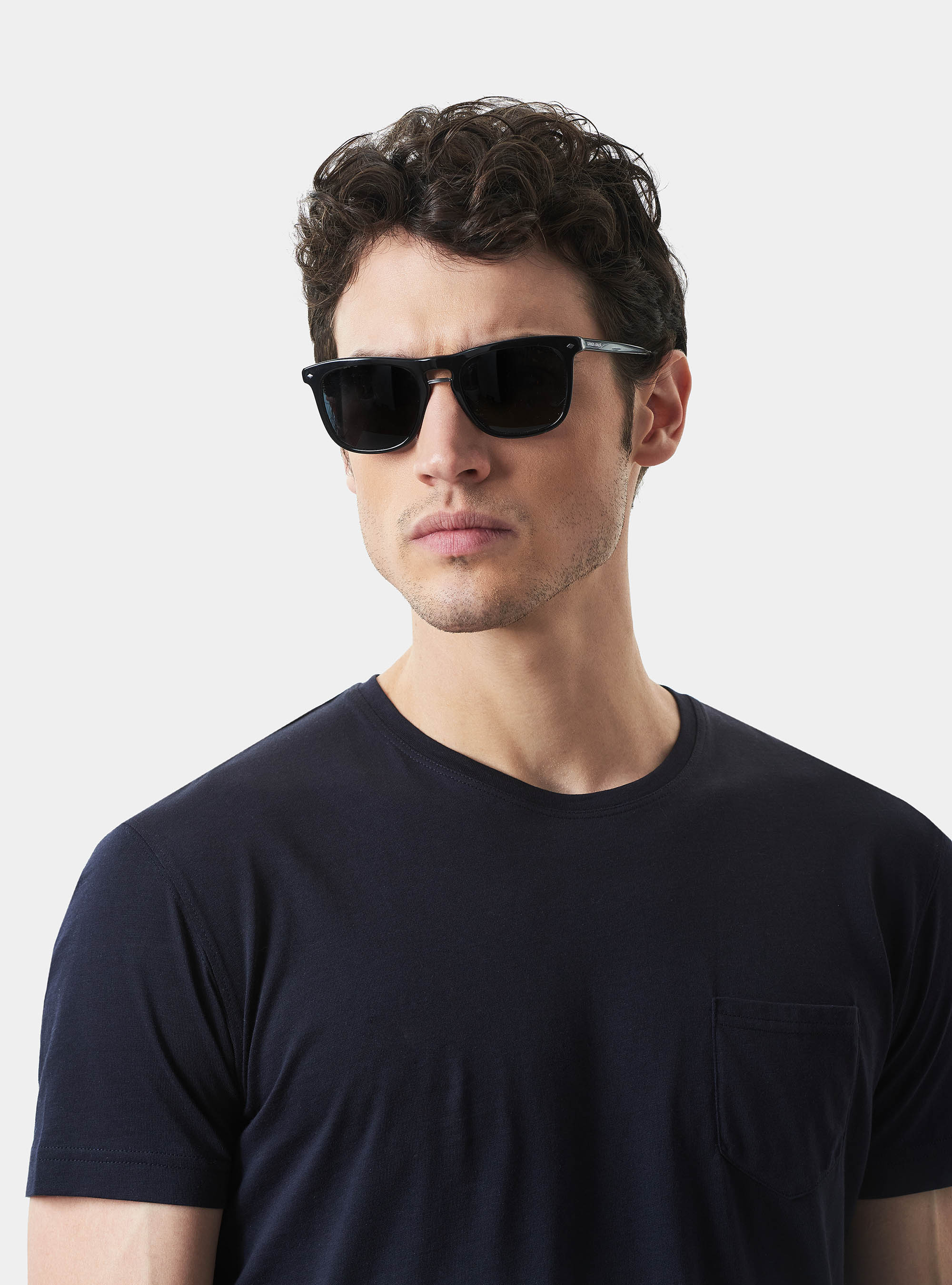 Supima cotton jersey t-shirt with pocket, NAVY BLUE