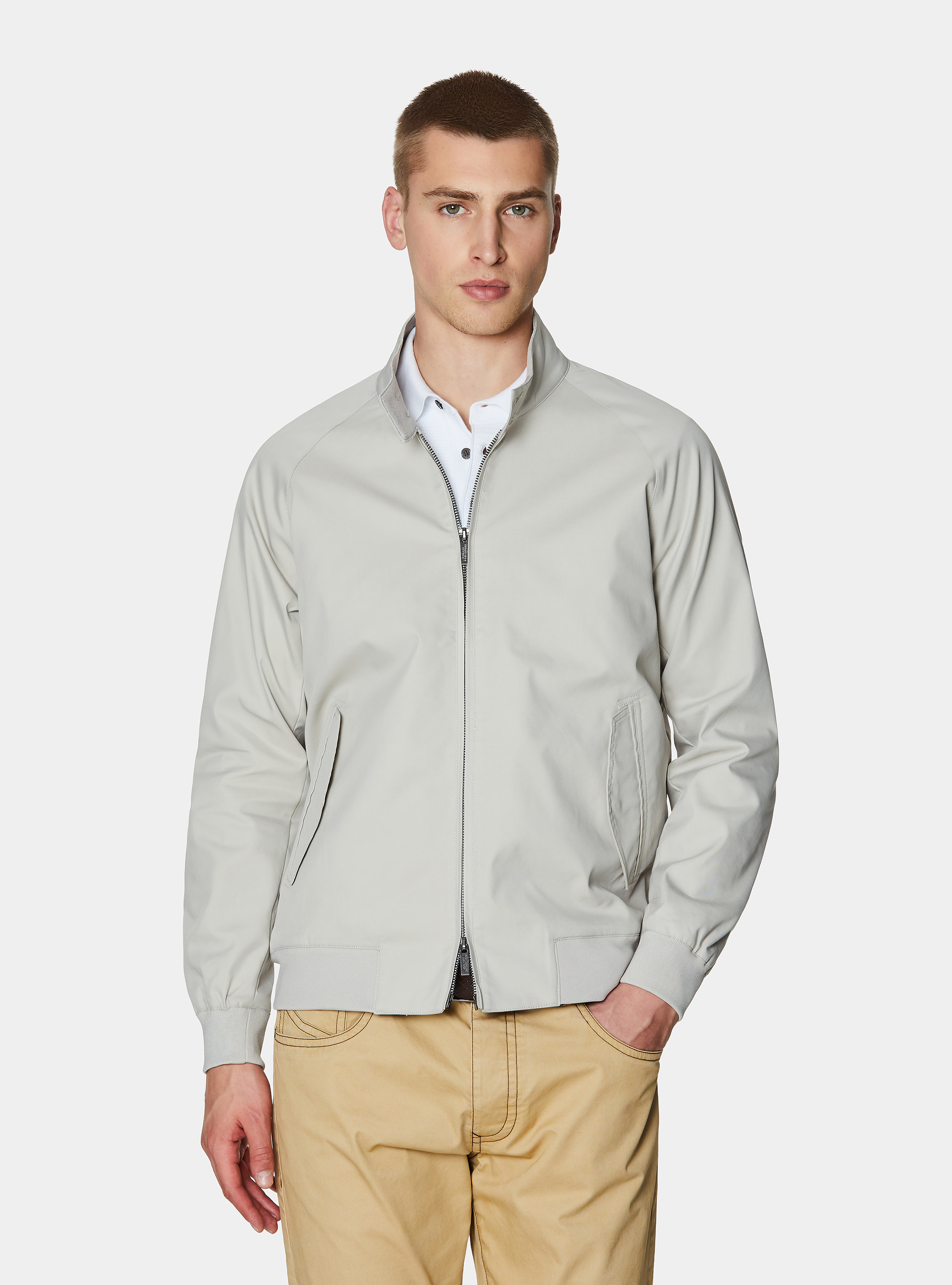 Blouson en coton m&eacute;lang&eacute;, &Atilde; CRU