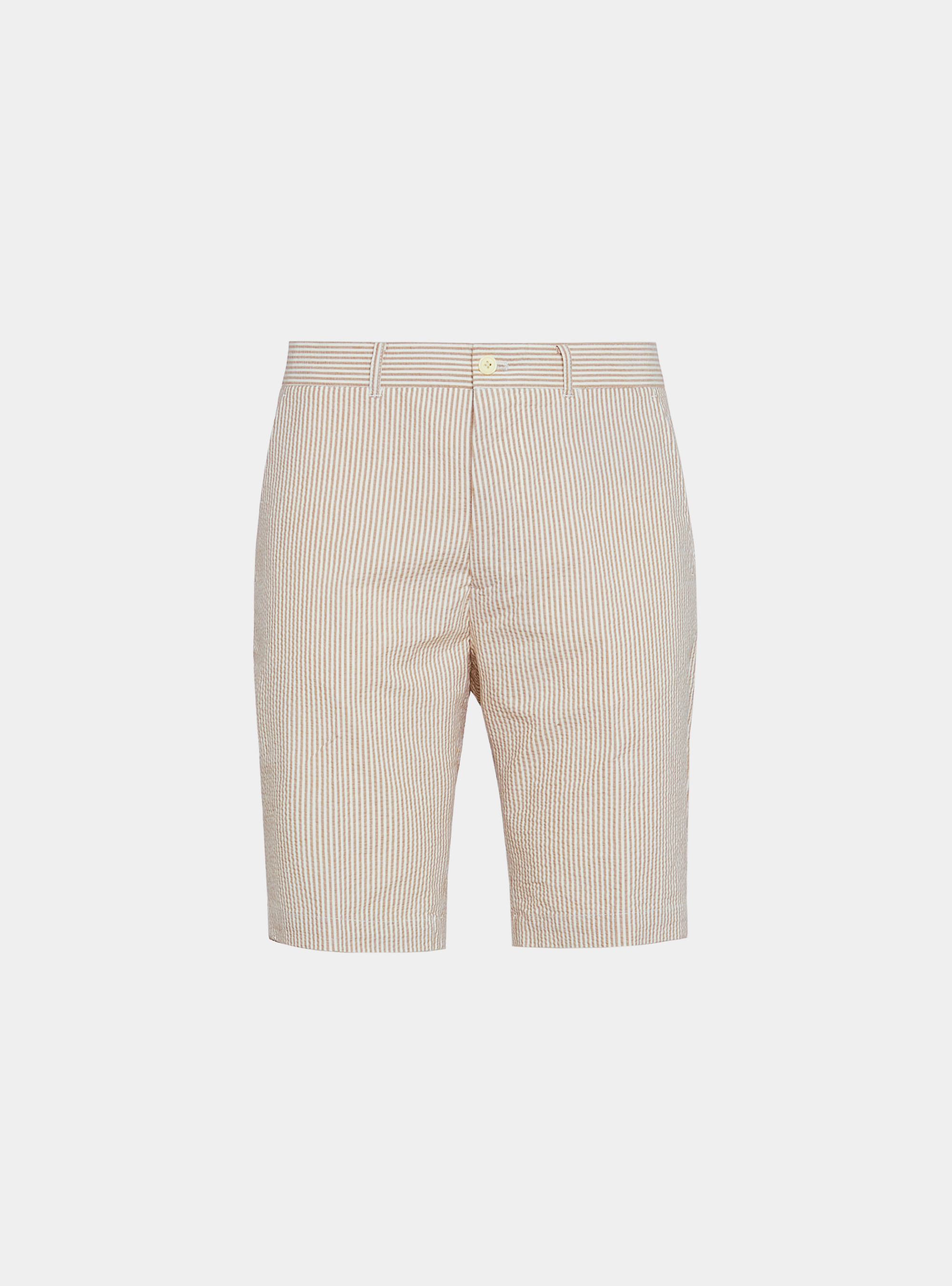Stretch cotton seersucker shorts, SAND