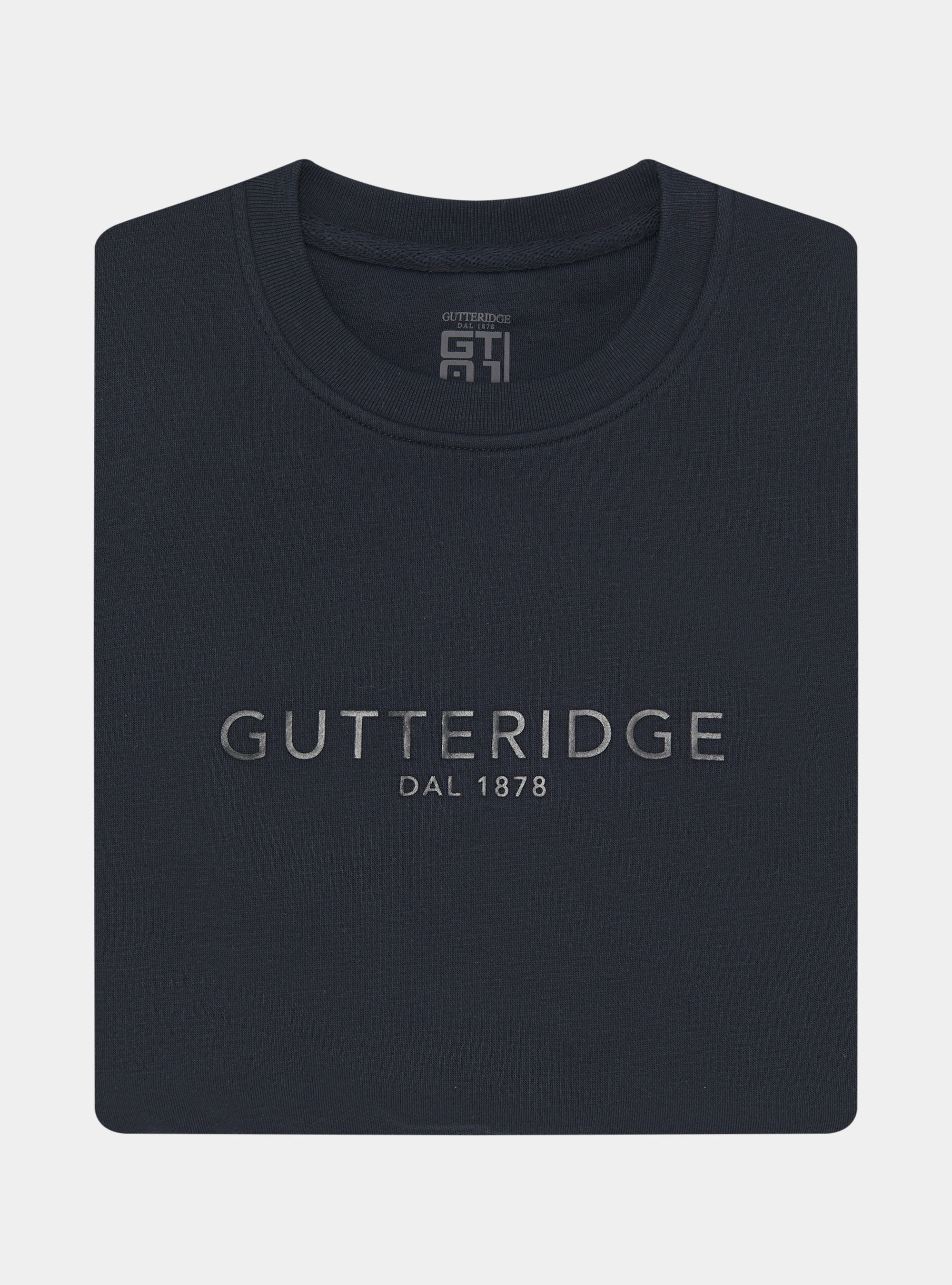 Crew-neck sweatshirt with logo, NAVY BLUE