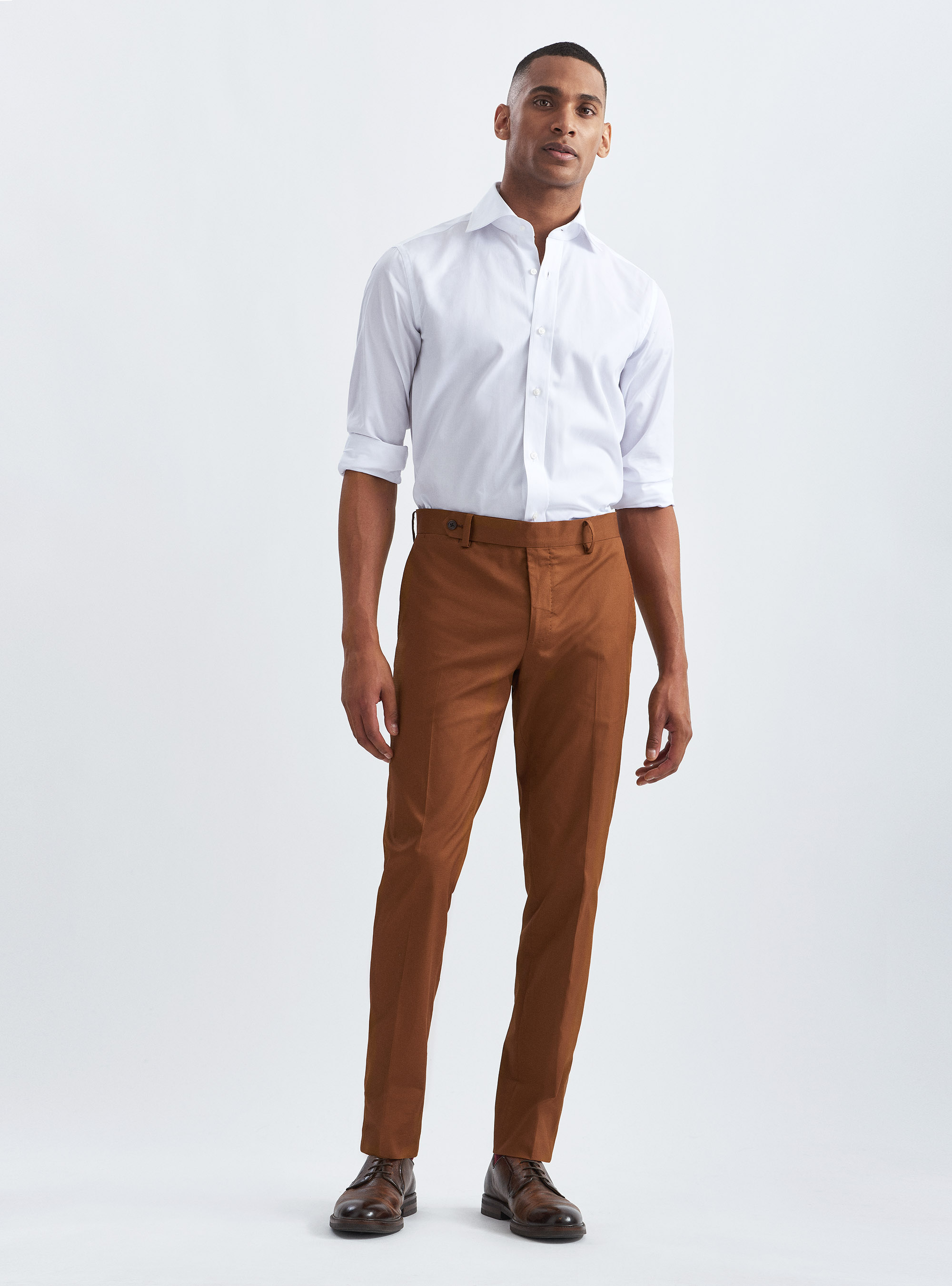 Armoured stretch cotton suit trousers, MULTICOLOR