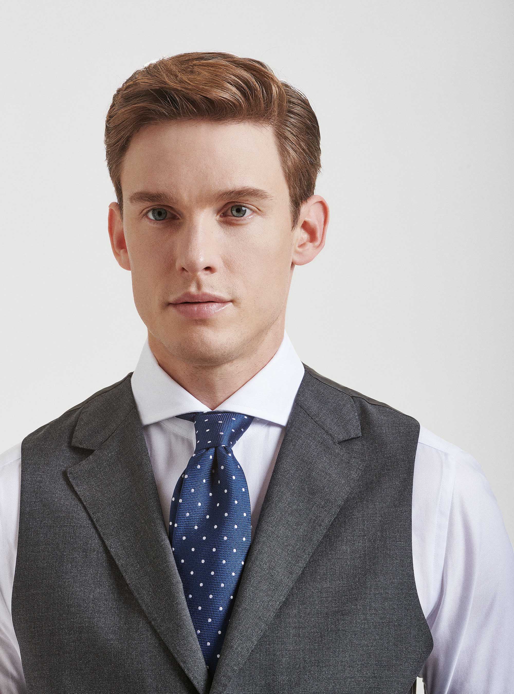 Vitale Barberis Canonico pure wool waistcoat, ASPHALT GREY