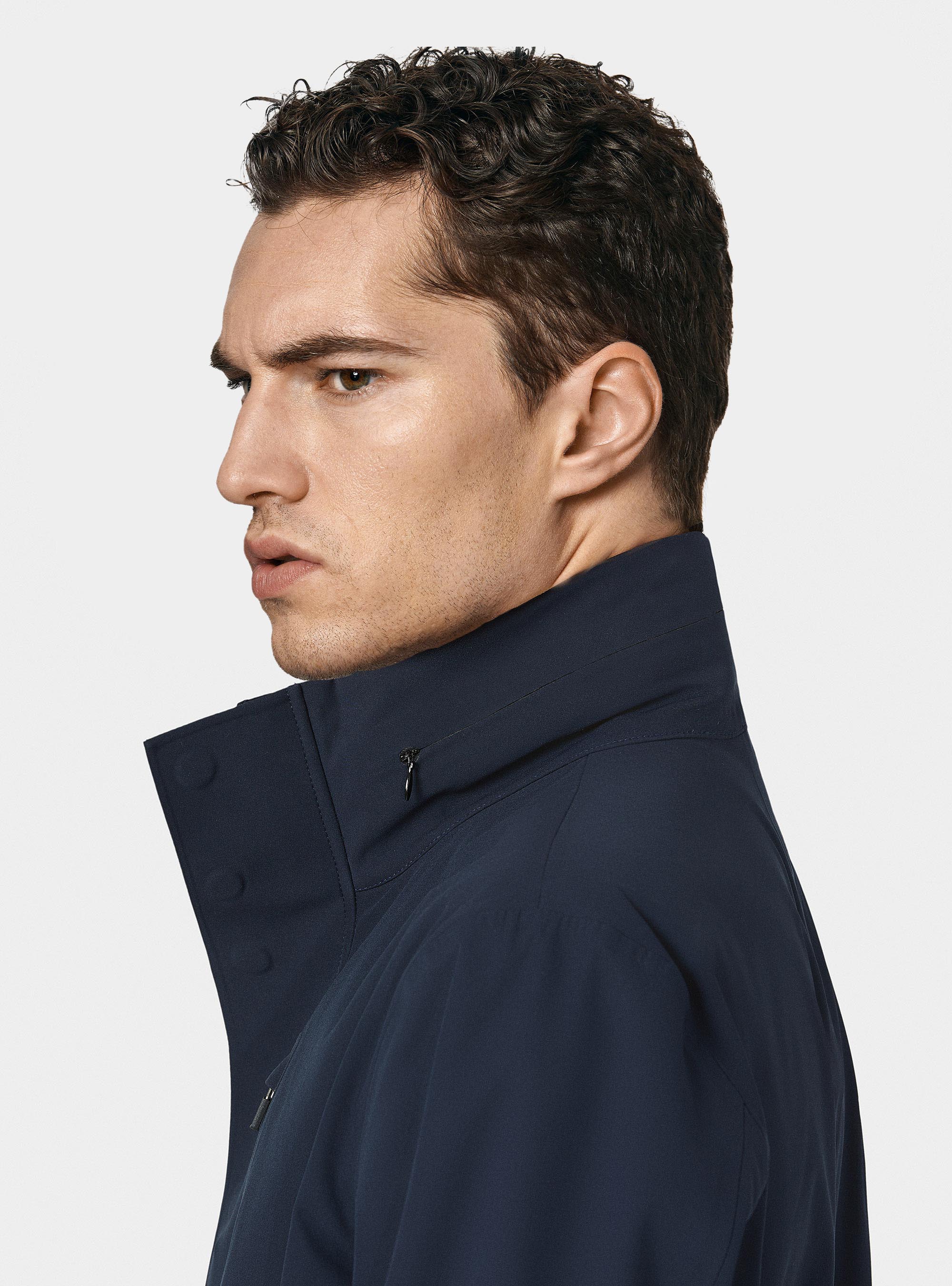 GT01 Parka in technical fabric, NAVY BLUE