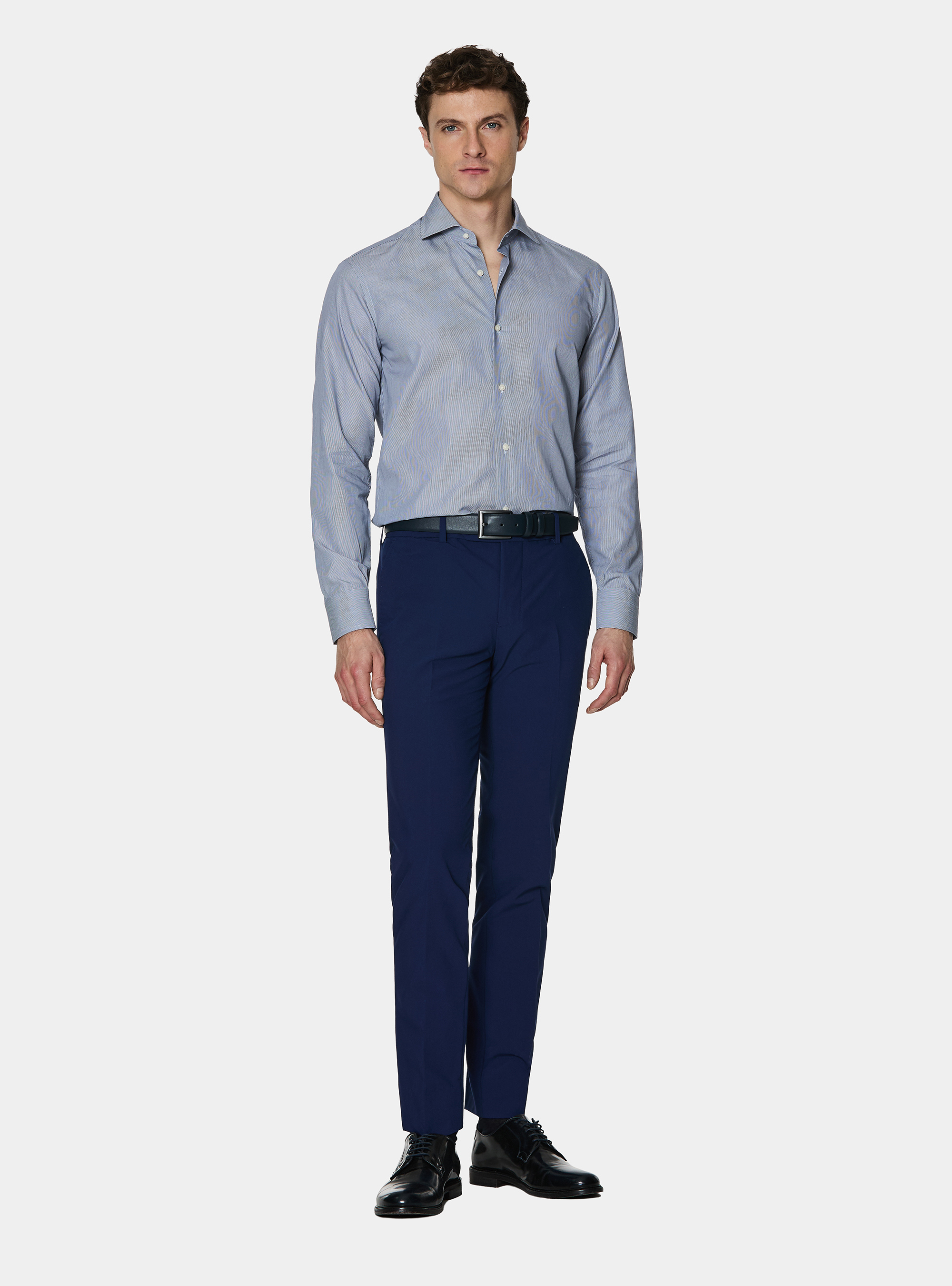 Slim fit suit trousers, BASALT