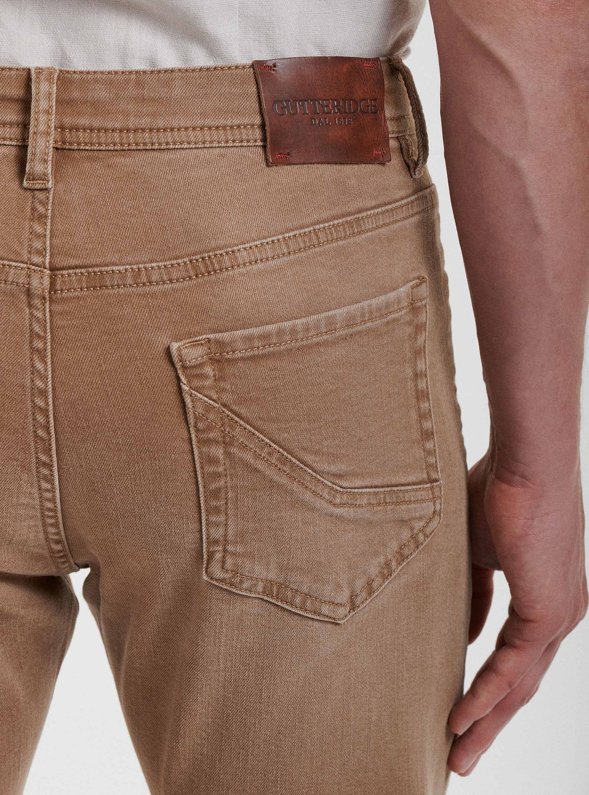 Jeans colorati tinto filo, SABBIA
