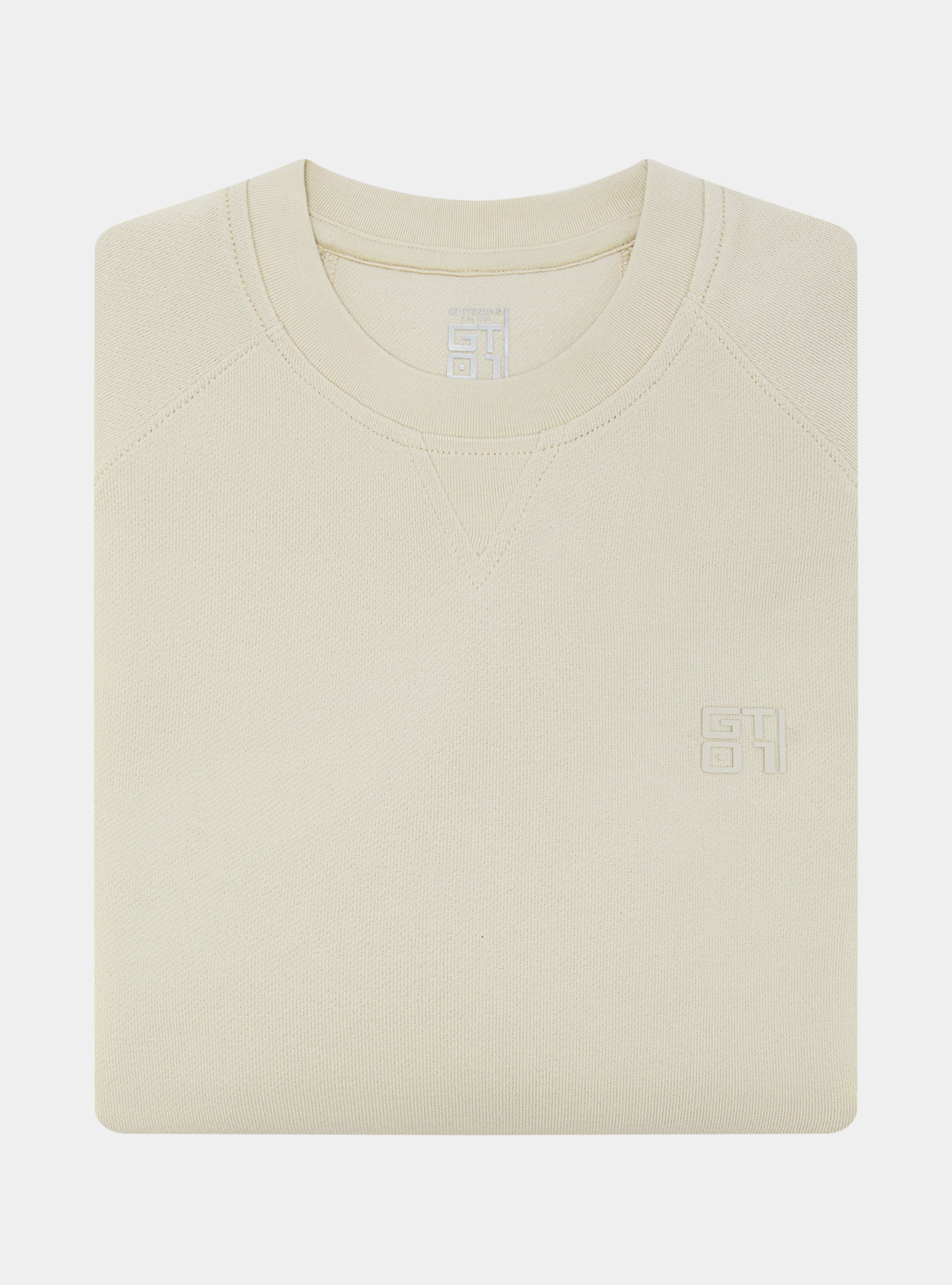 Sudadera b&aacute;sica de cuello redondo GT01, ECRU 0536C