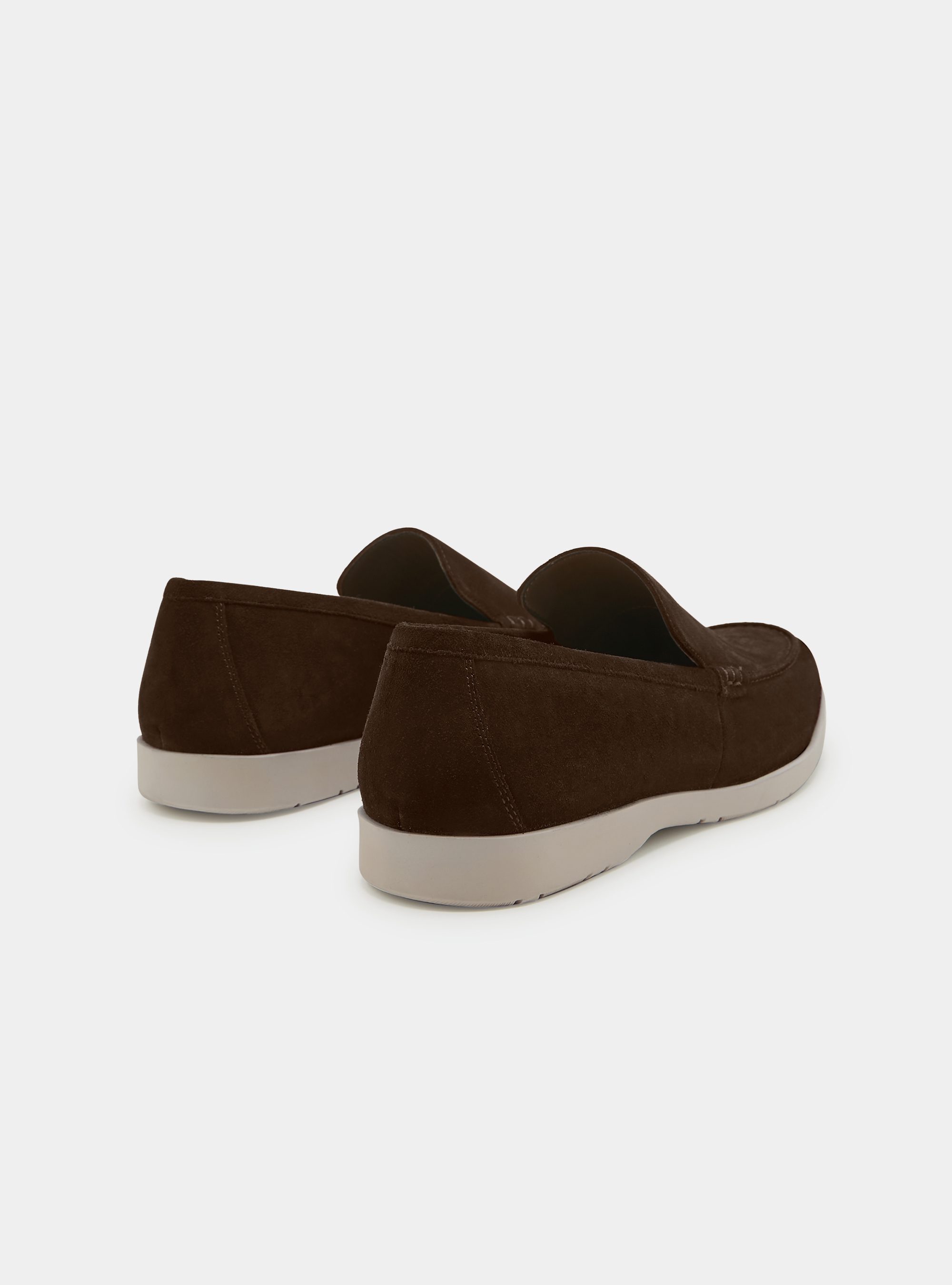 Suede loafers, BROWN