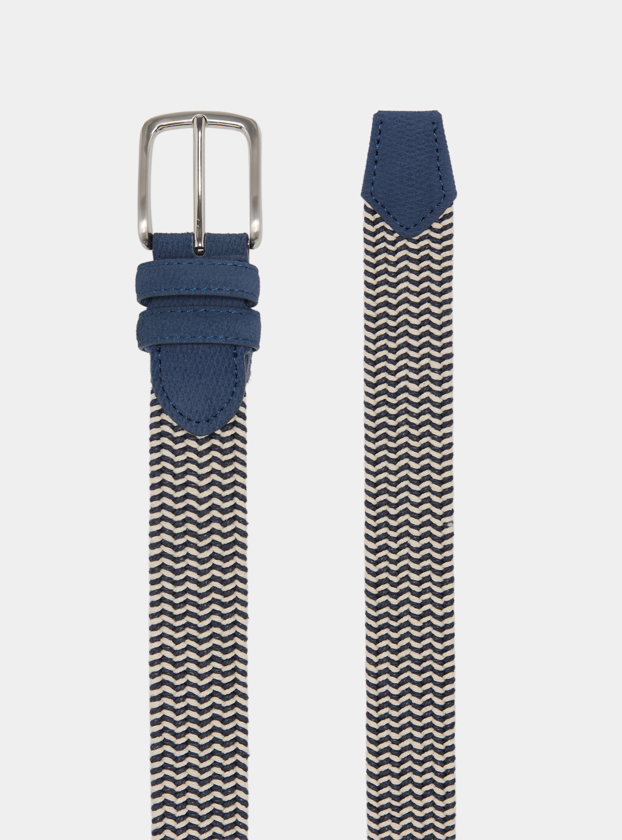 Two-color braided belt, BLUE