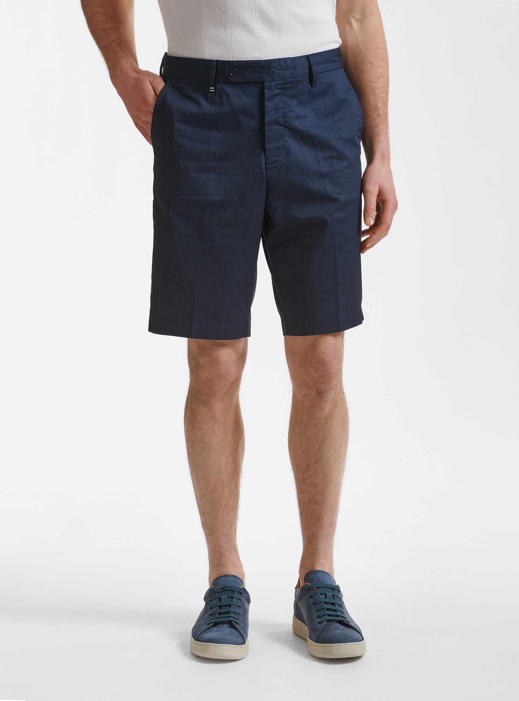 Bermudas de sarga ligera, AZUL MARINO